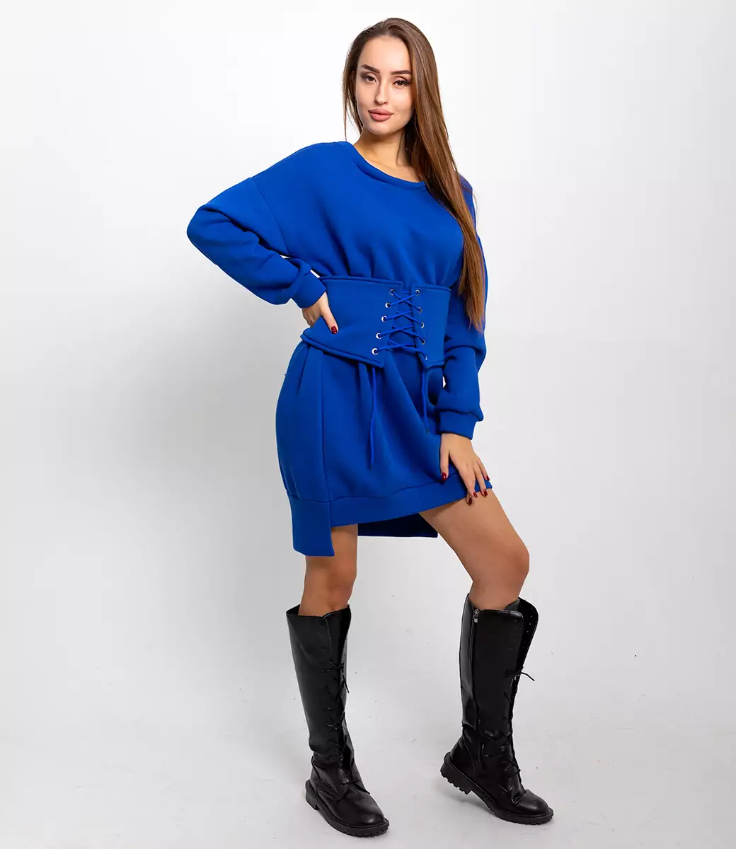 Платье #БШ1677, синий - фото 3