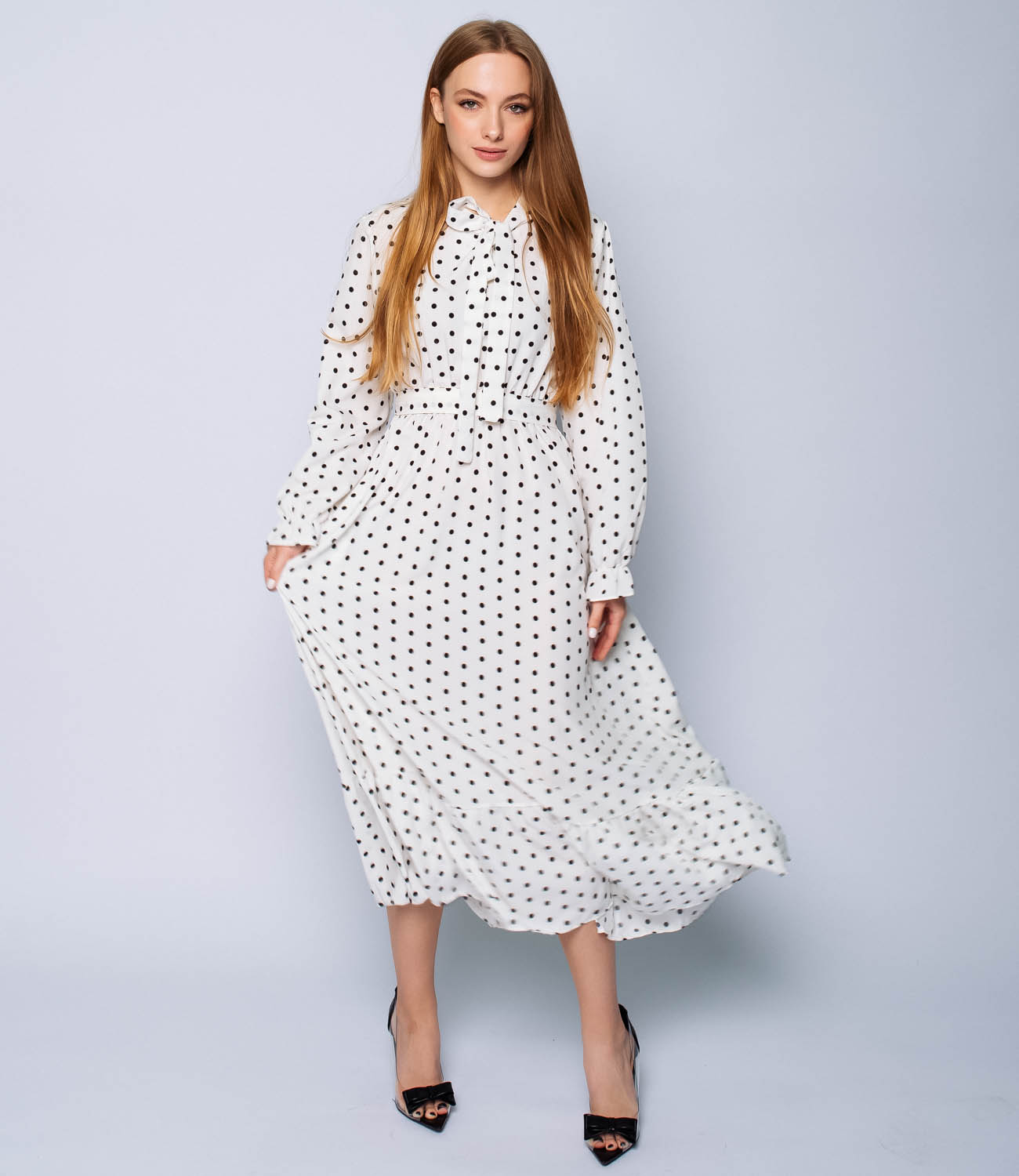 Платье #779-3, белый - фото 1