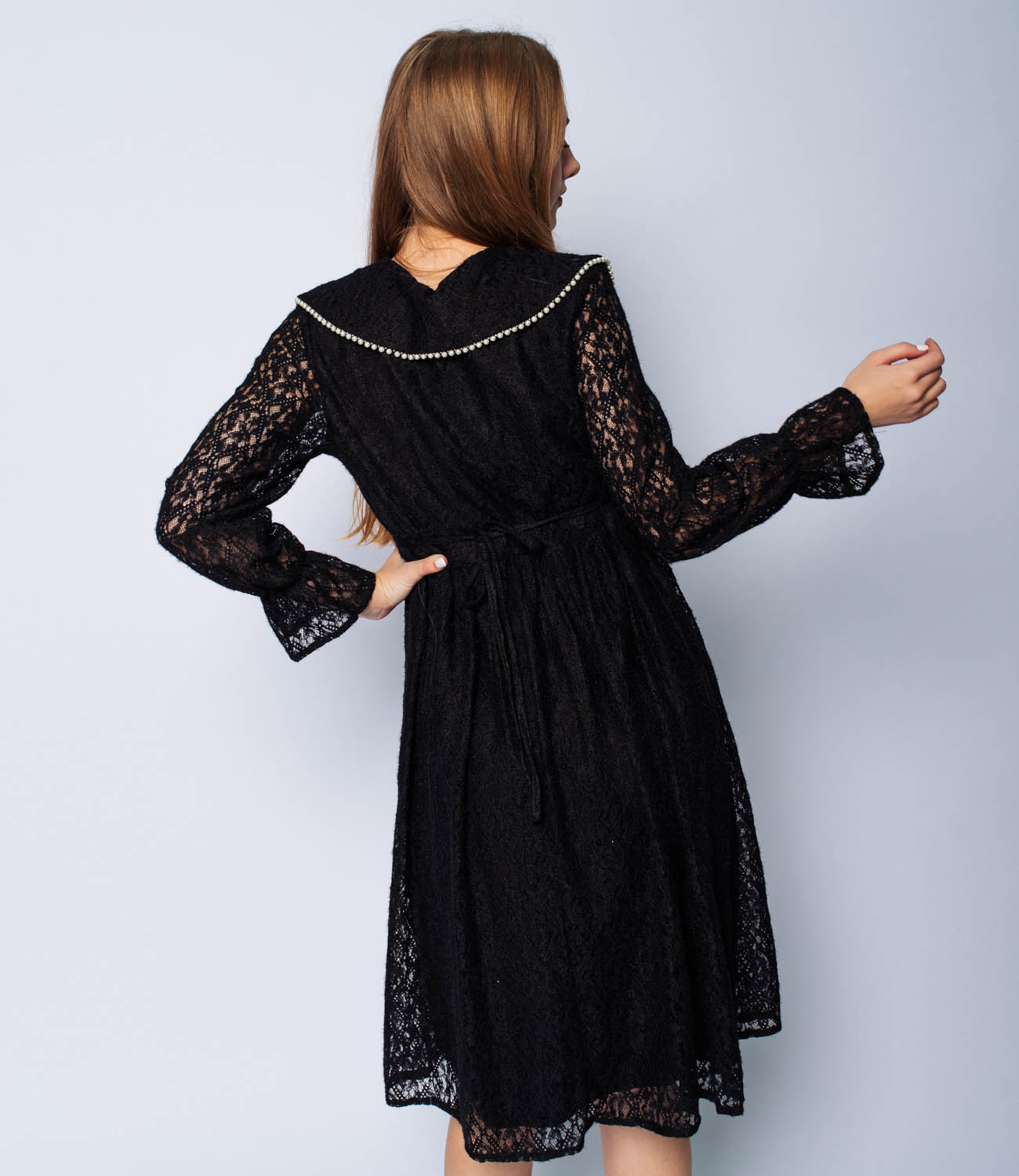 Платье #88093, чёрный - фото 4