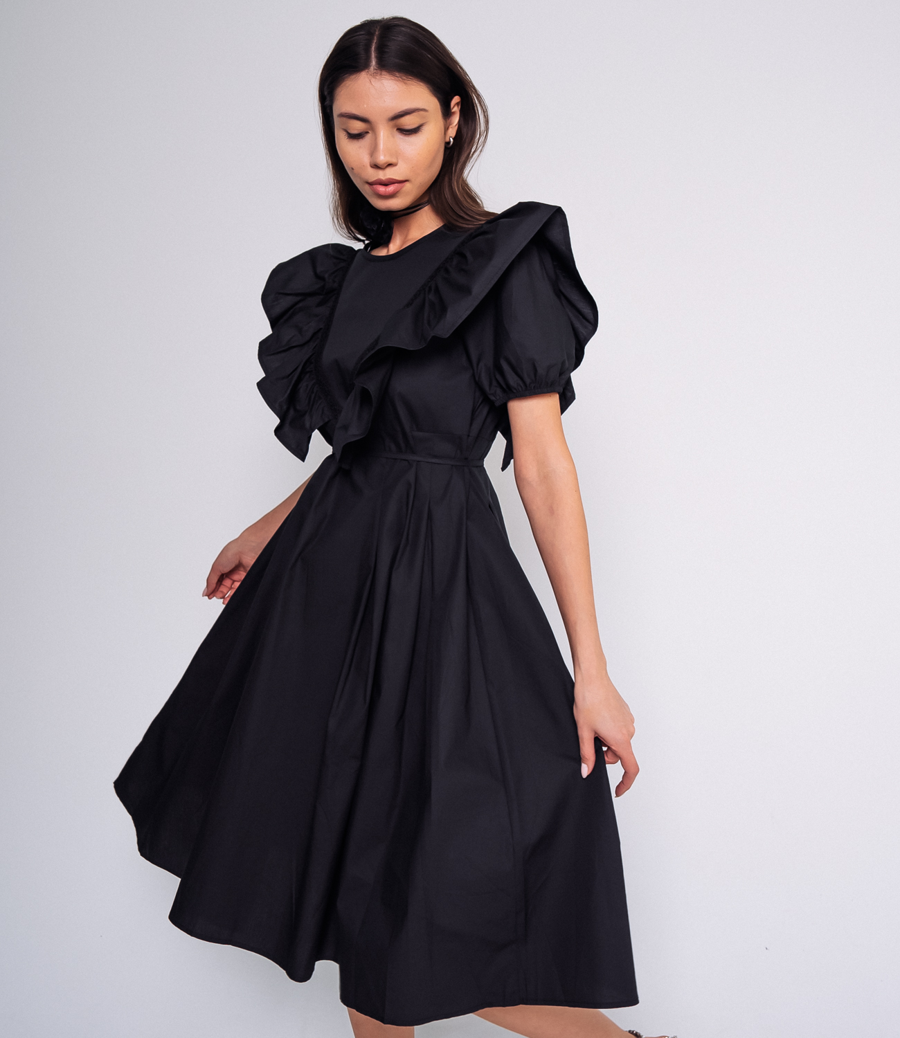 Платье #КТ69042, чёрный - фото 3