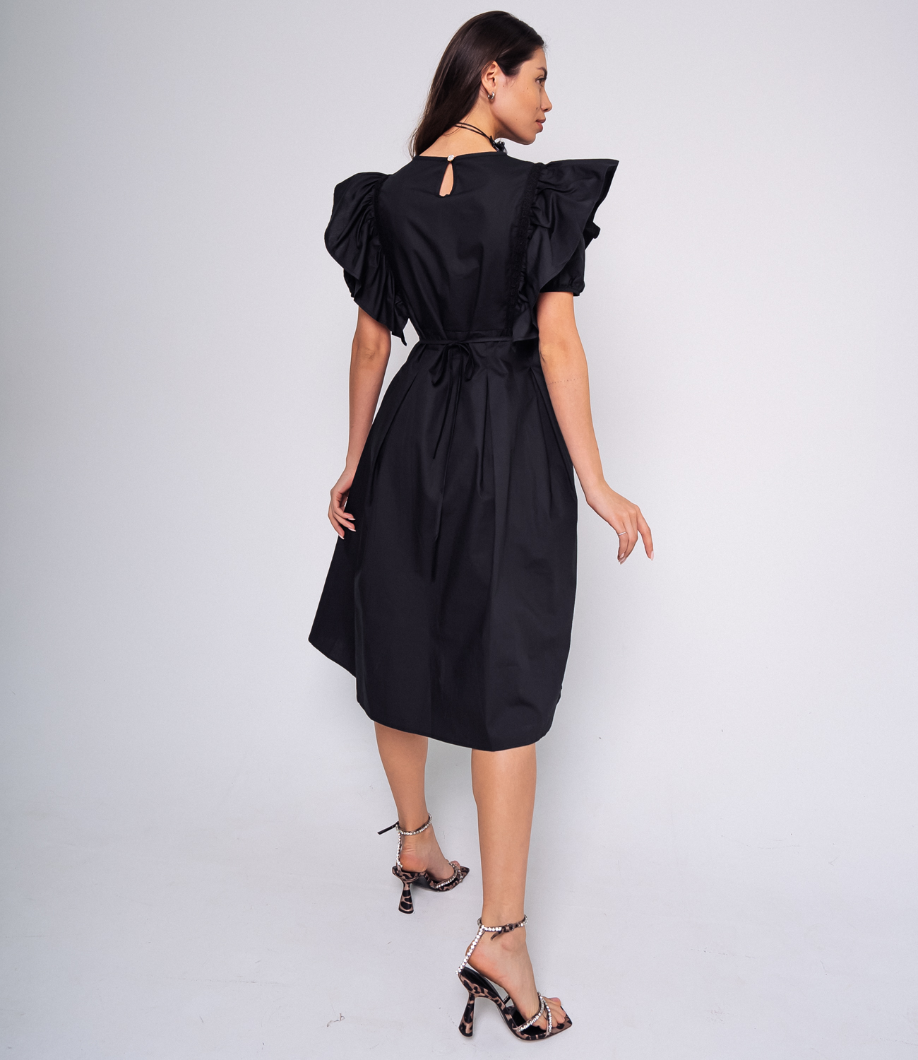 Платье #КТ69042, чёрный - фото 4