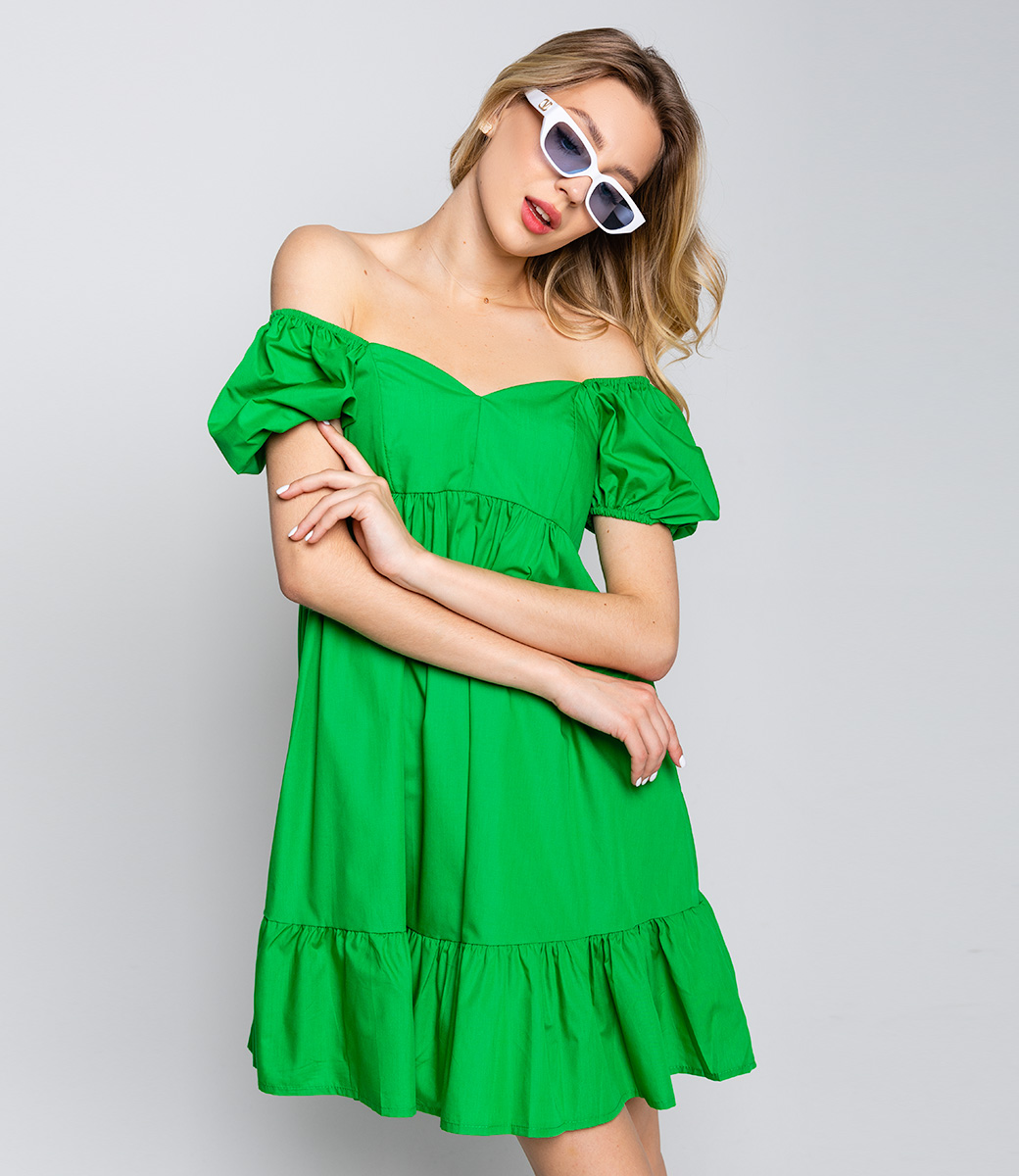 Платье #КТ1101, зелёный - фото 5