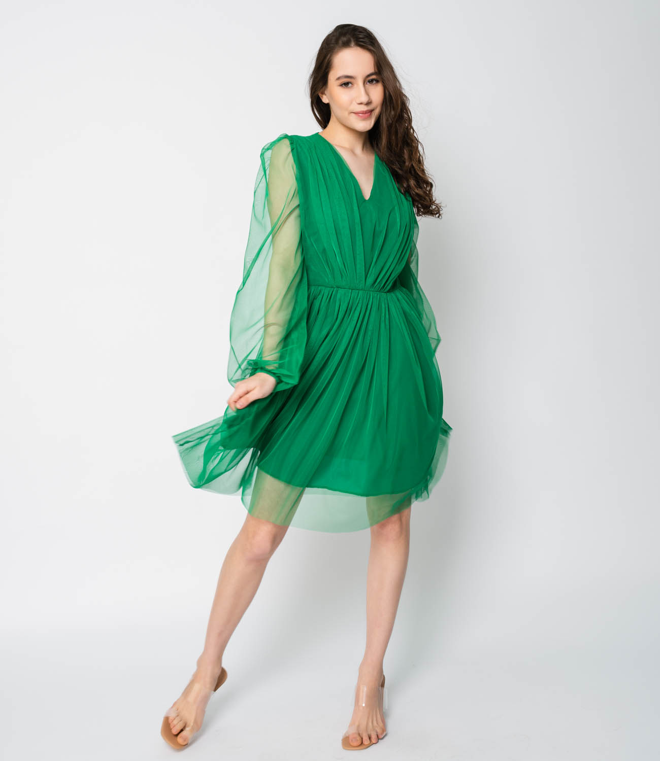 Платье #МСК1141, зеленый - фото 2