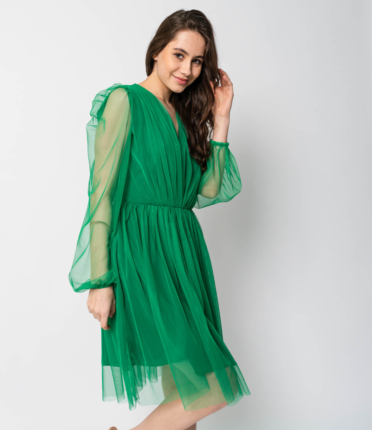 Платье #МСК1141, зеленый - фото 5