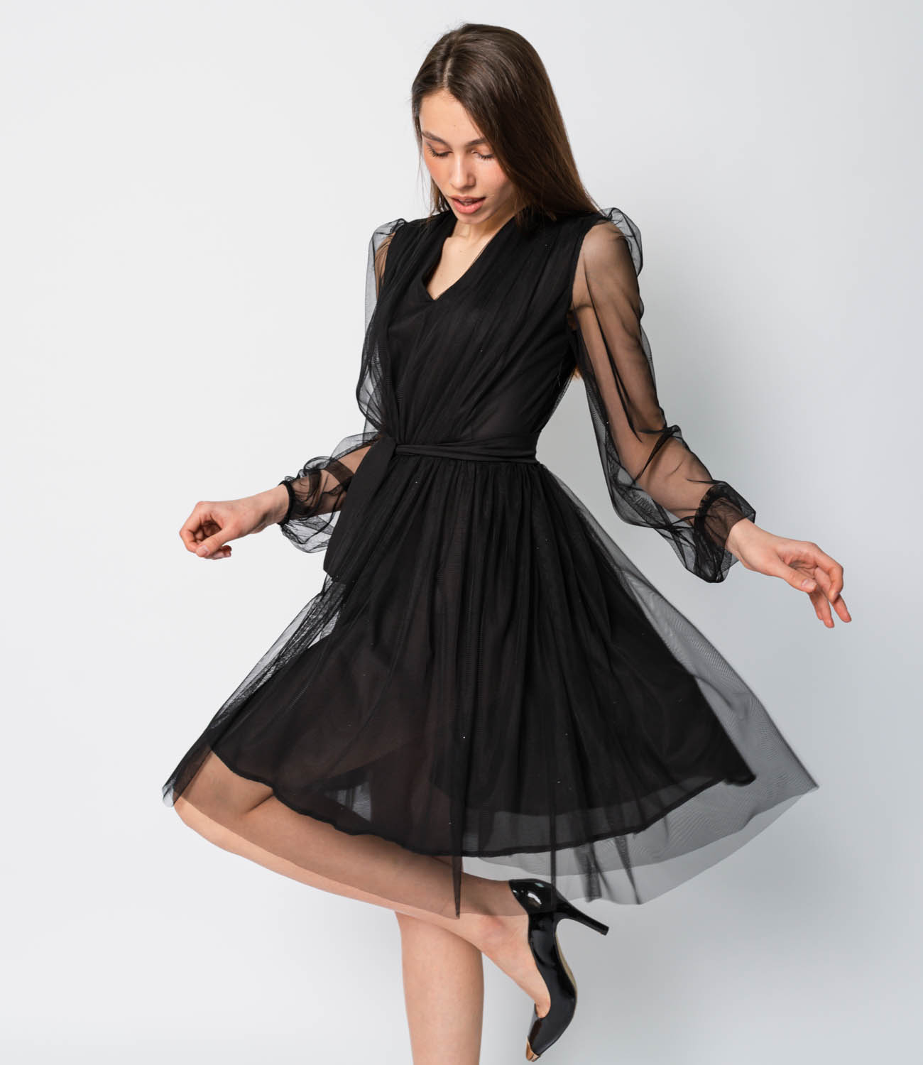 Платье #МСК1141, черный - фото 3