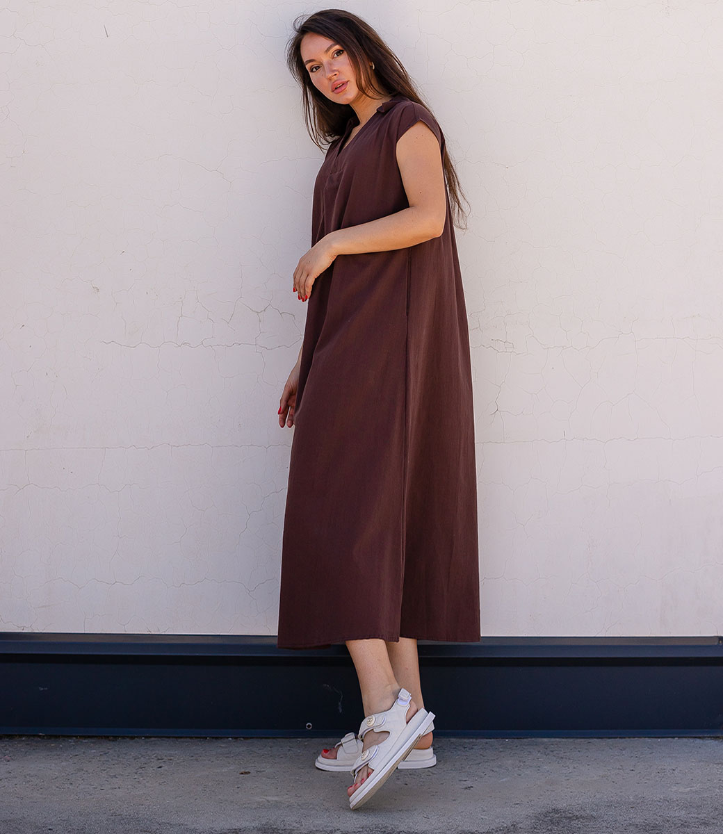 Платье #КТ3118, коричневый - фото 2
