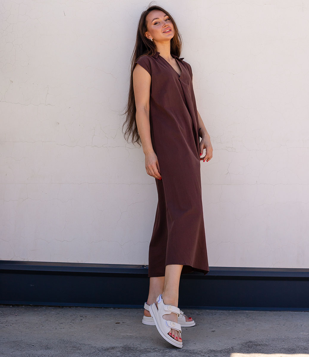 Платье #КТ3118, коричневый - фото 3
