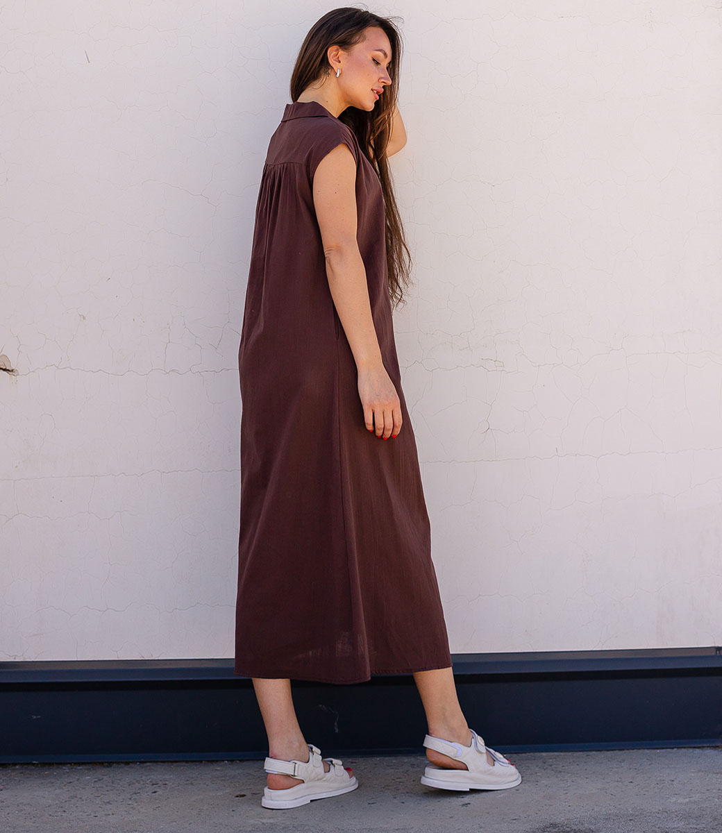 Платье #КТ3118, коричневый - фото 4