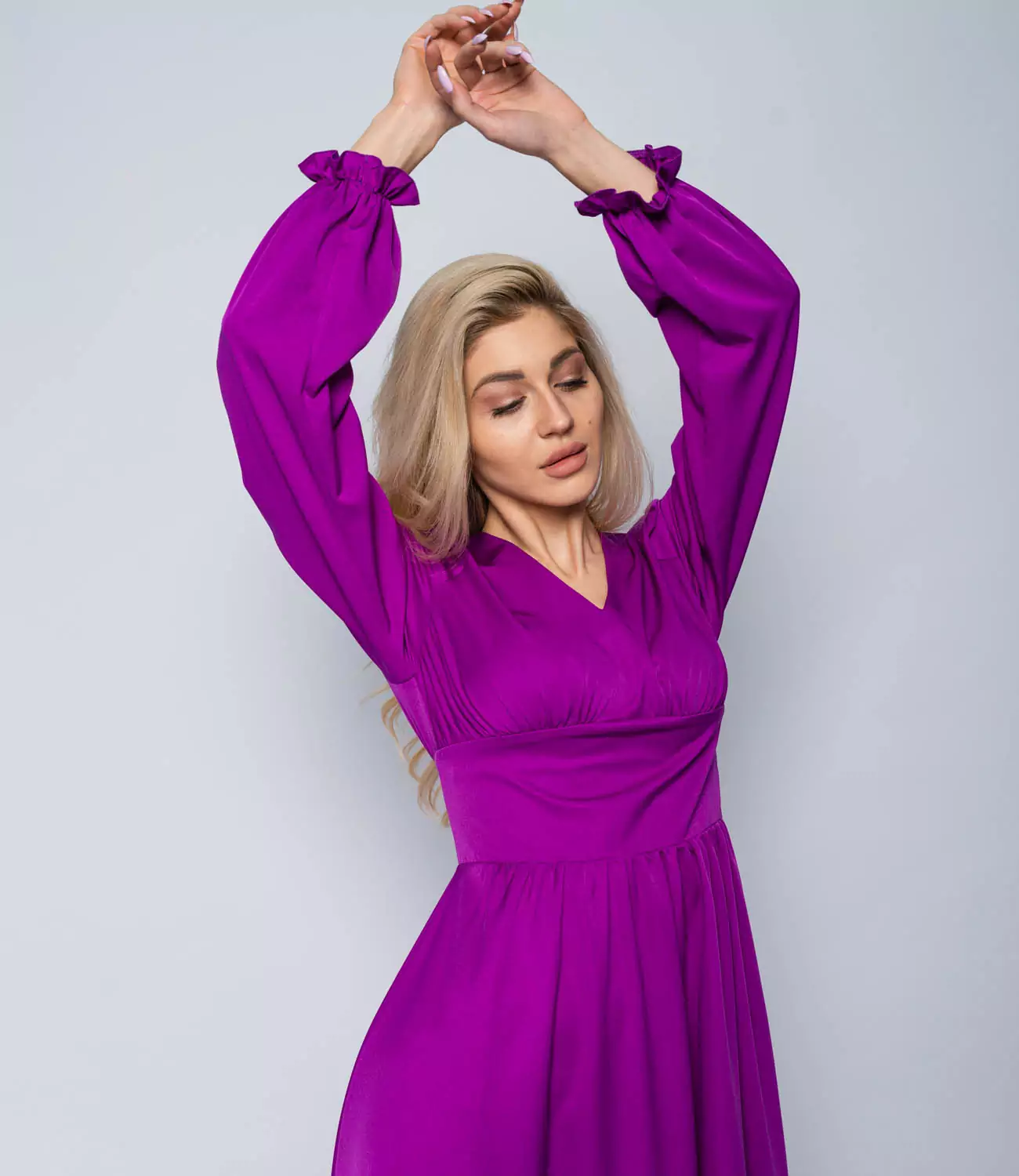 Платье #МСК1138, фиолетовый - фото 4
