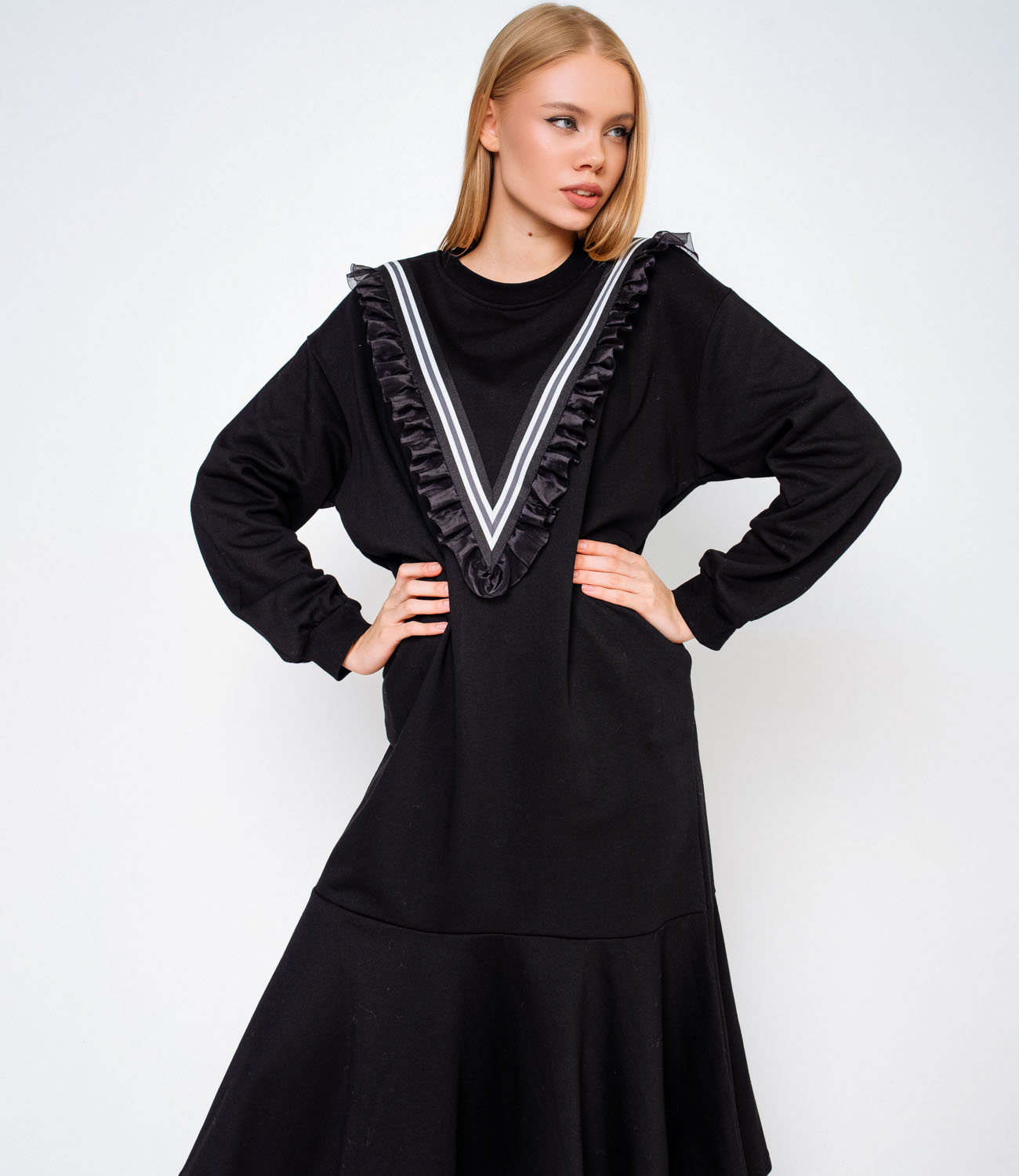 Платье #КТW7279, черный - фото 2