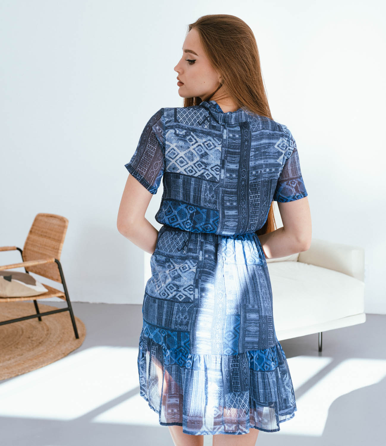 Платье #2013, синий - фото 3
