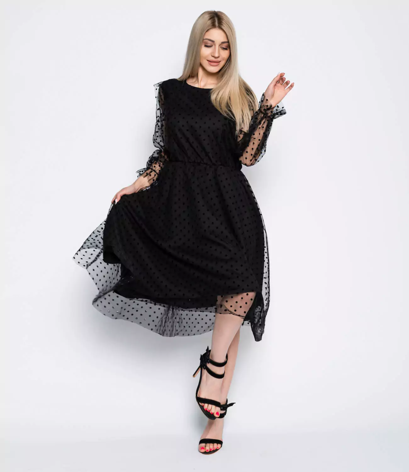 Платье #2018, черный - фото 1