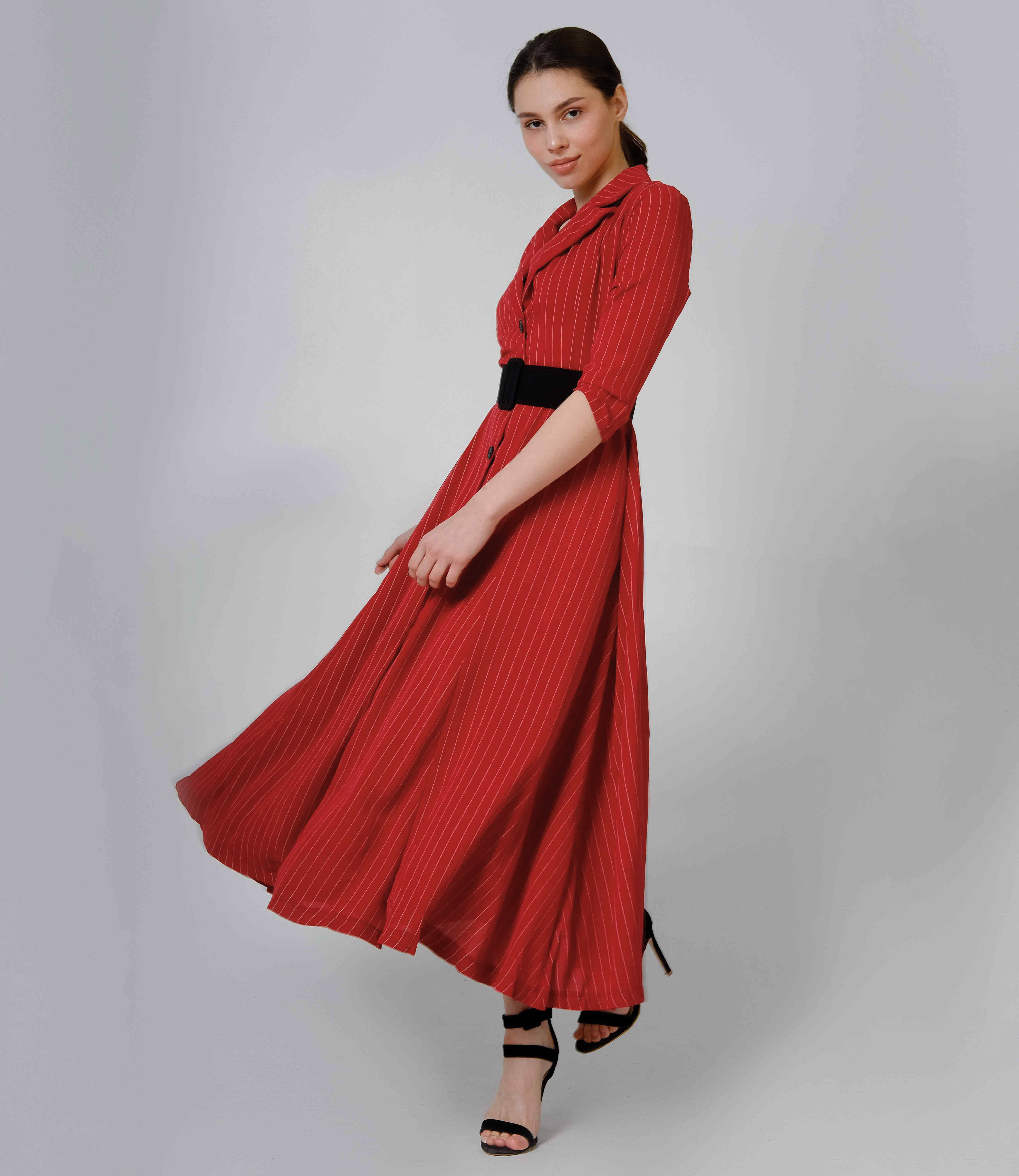 Платье #КТ8907 (1), бордовый - фото 1