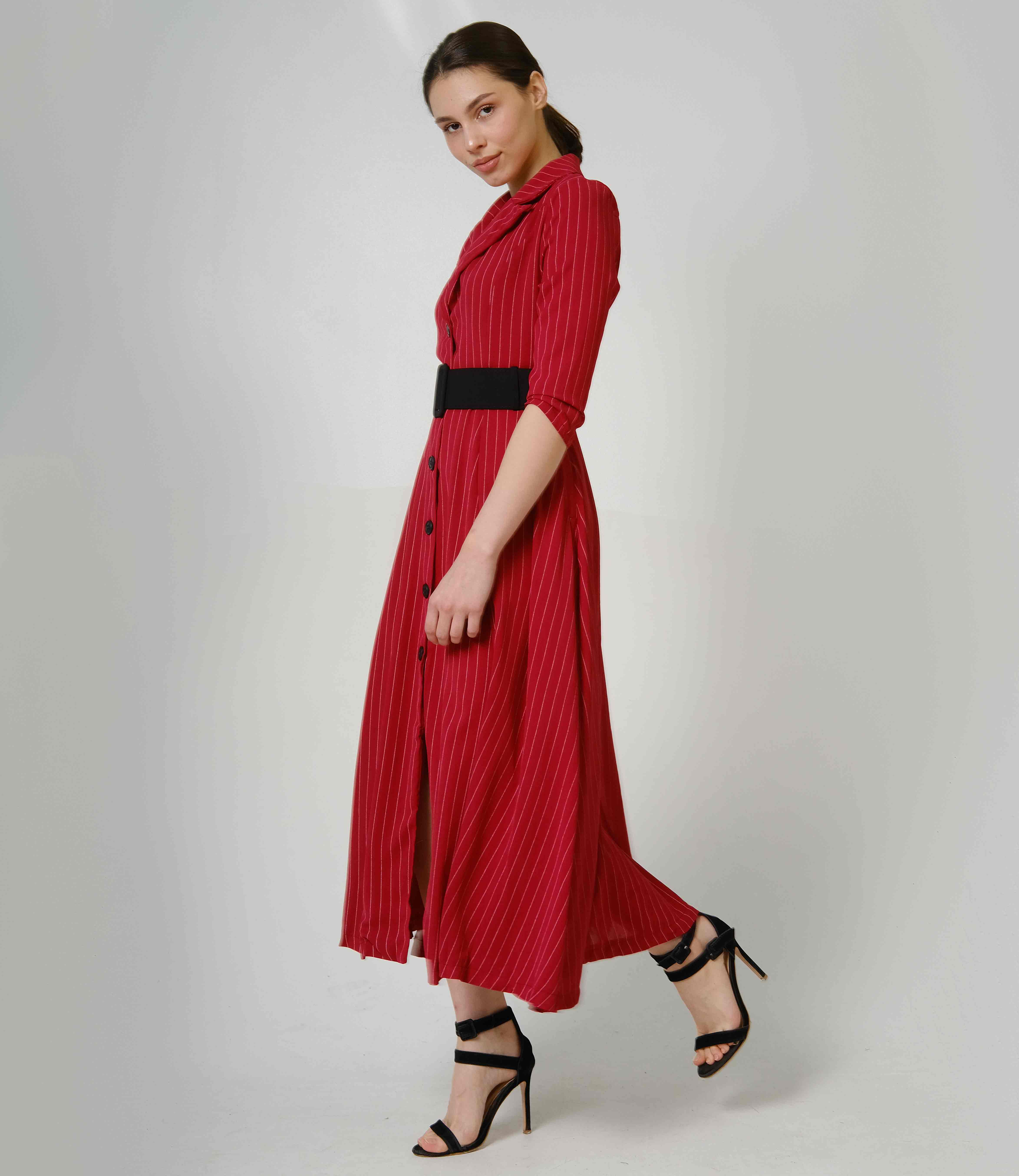 Платье #КТ8907 (1), бордовый - фото 2