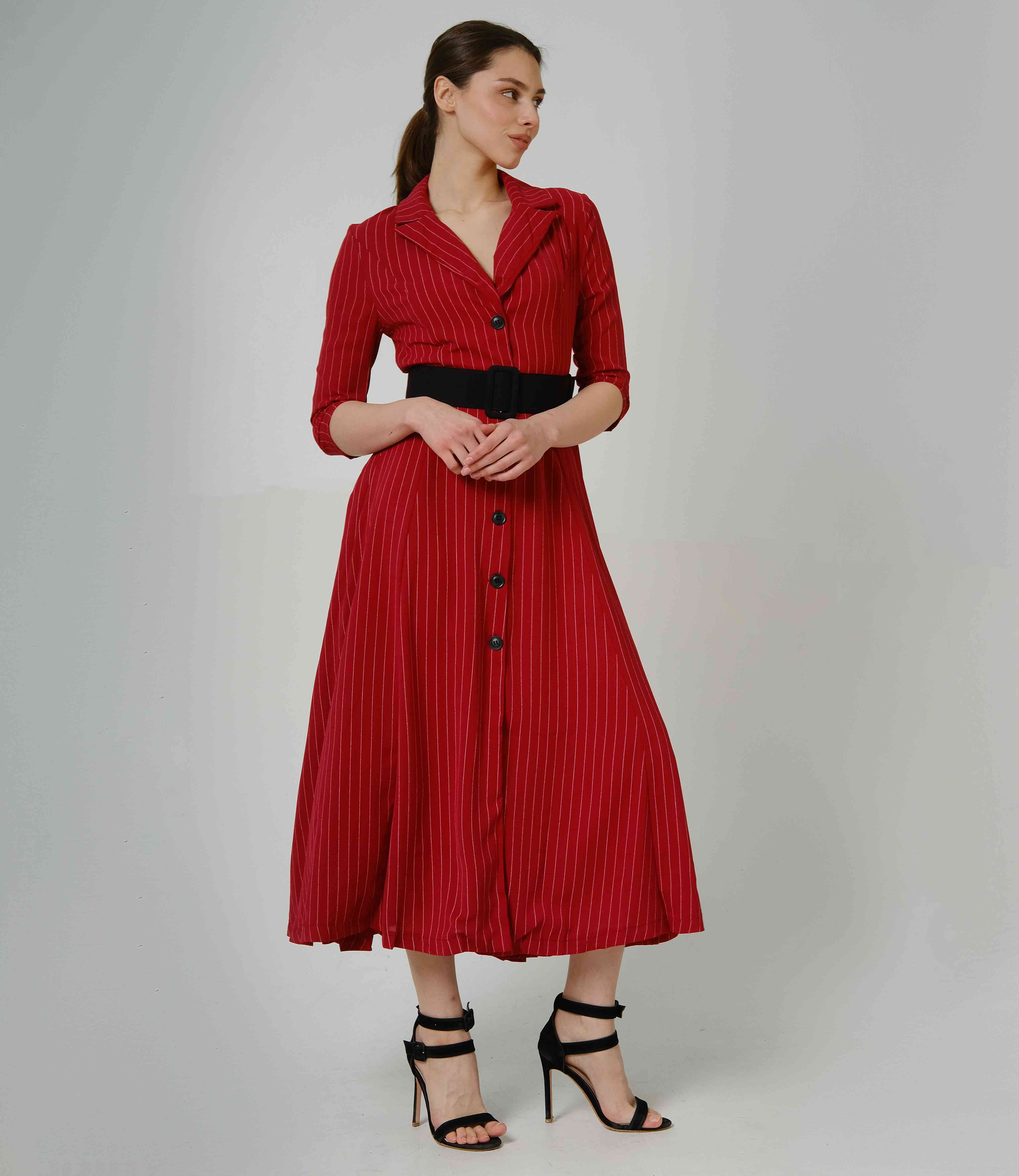 Платье #КТ8907 (1), бордовый - фото 4