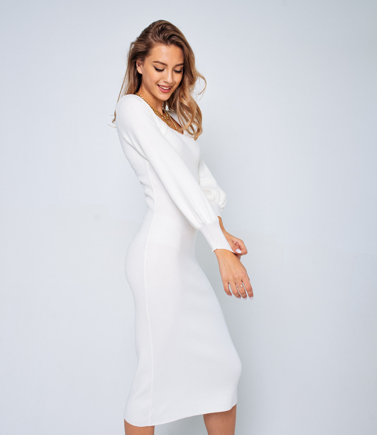 Платье #КТ22927, белый - фото 4