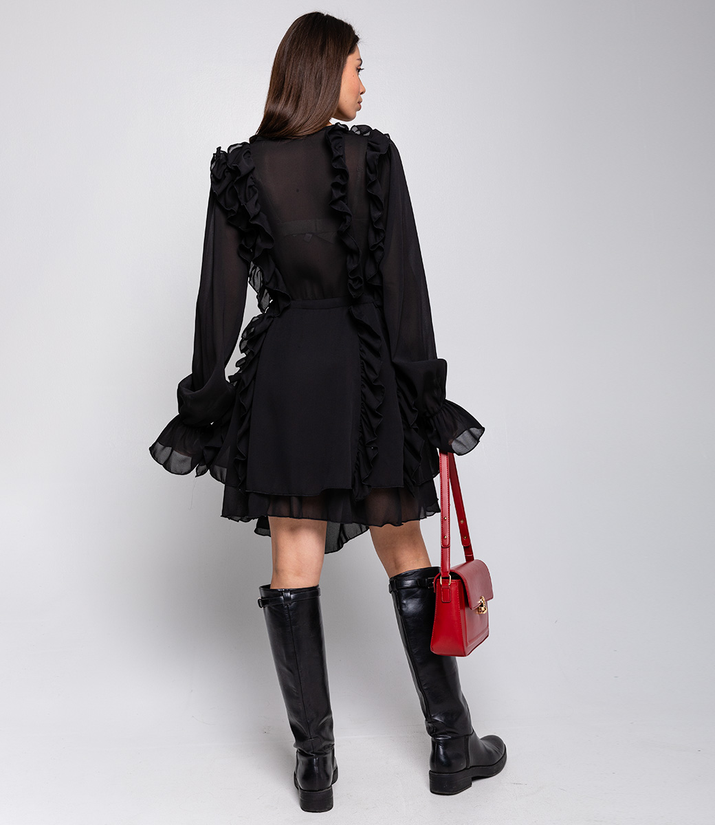 Платье #БШ2115, чёрный - фото 3