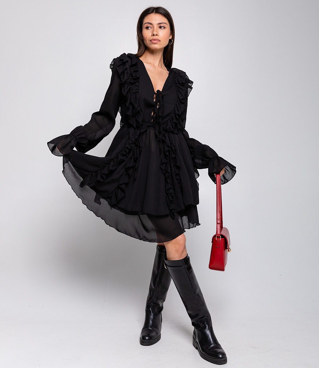 Платье #БШ2115, чёрный - фото 4