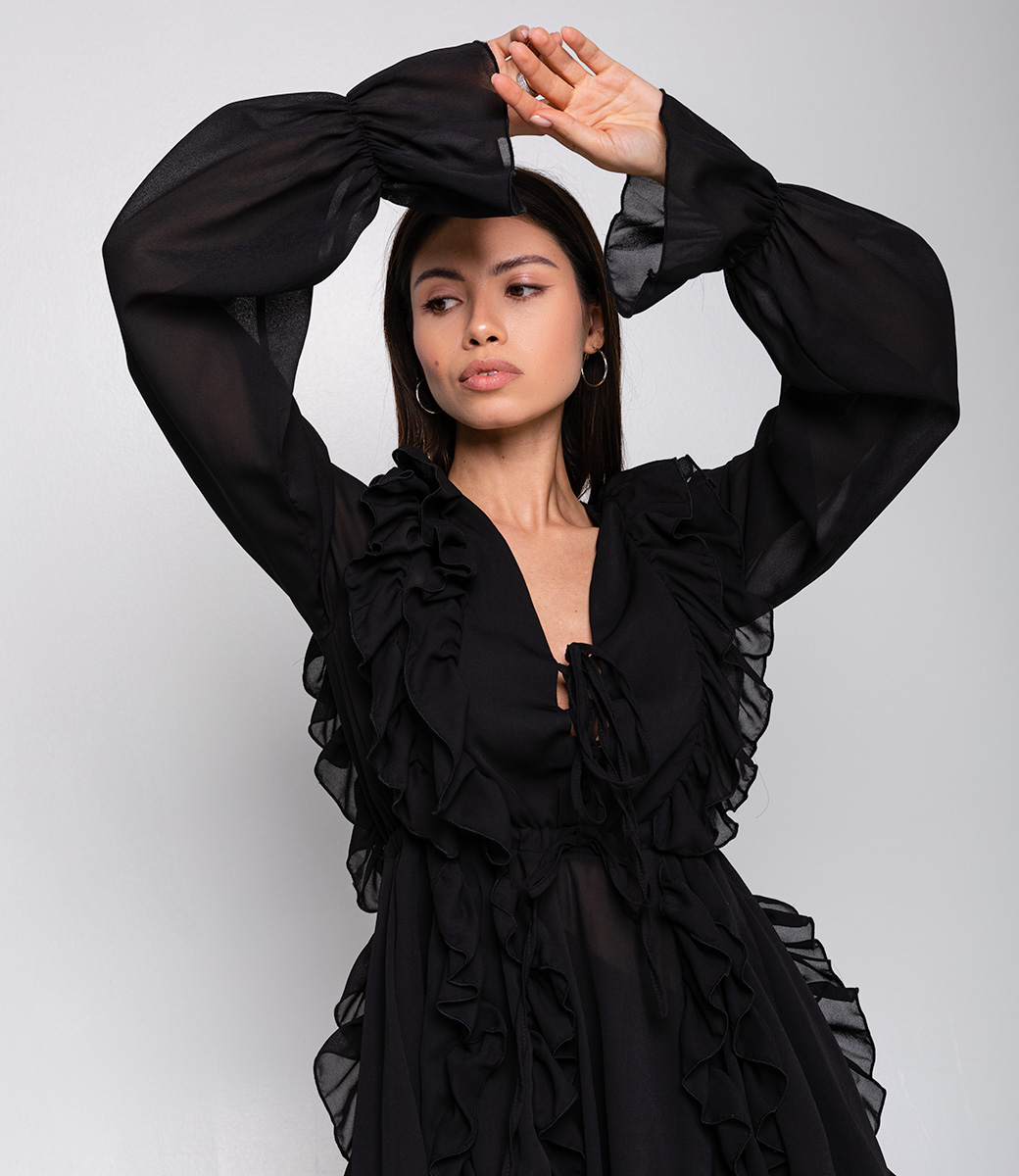 Платье #БШ2115, чёрный - фото 5