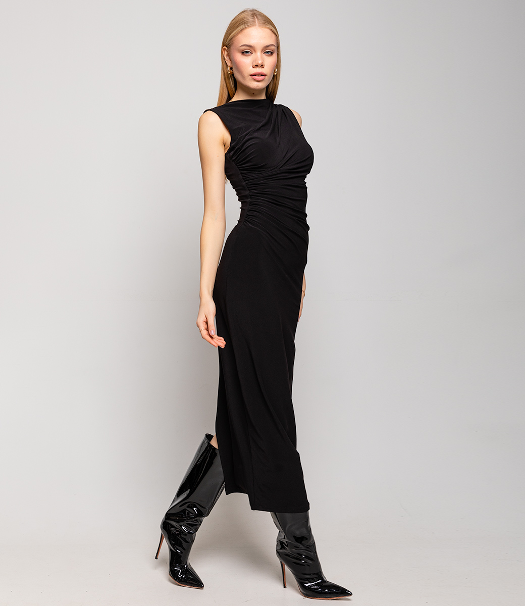 Платье #БШ2049, чёрный - фото 4