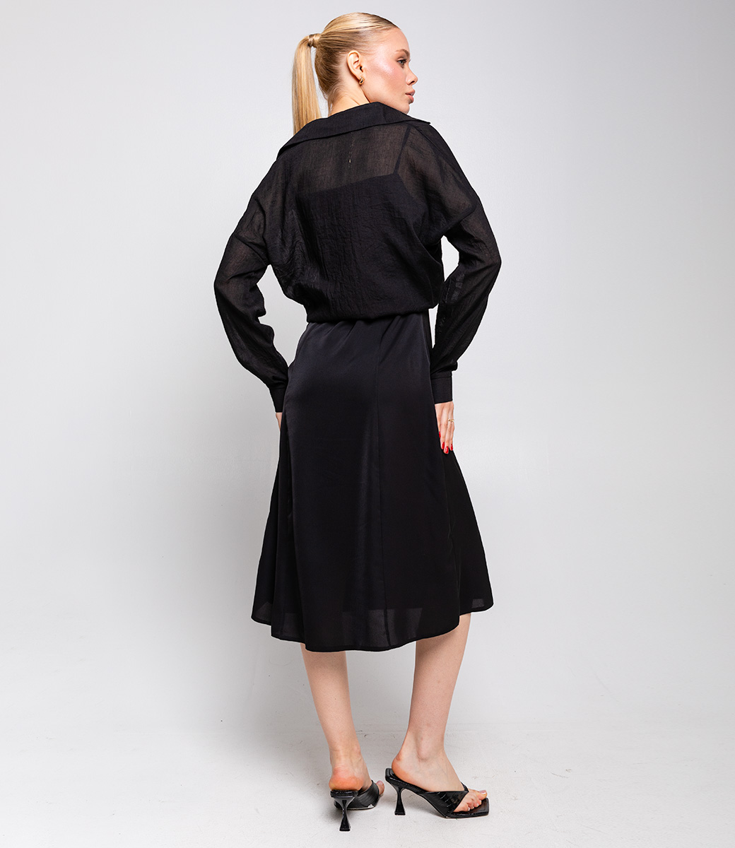 Платье+рубашка #ОБШ1443-4, чёрный - фото 3