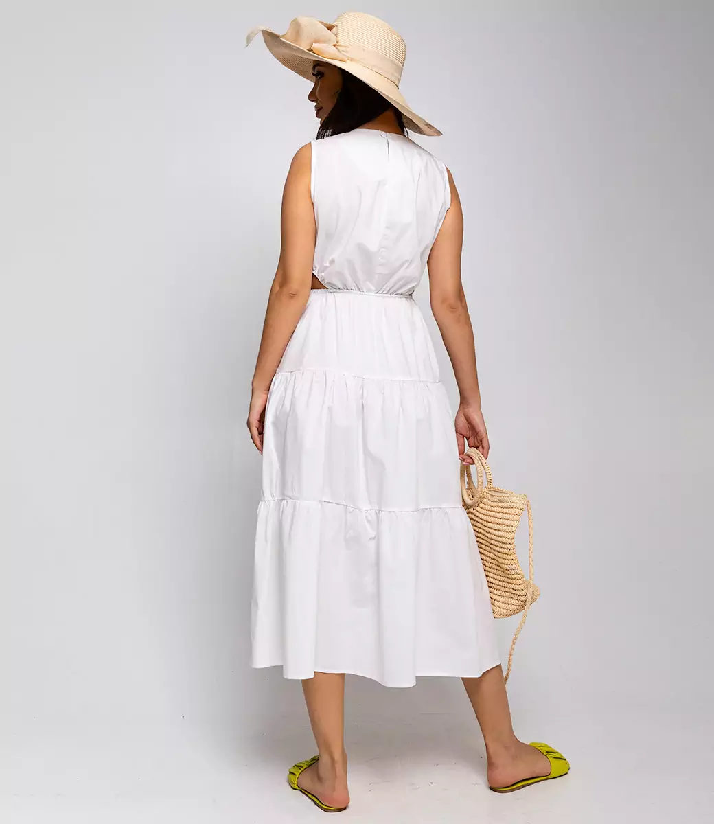 Платье #ОБШ1839, белый - фото 3