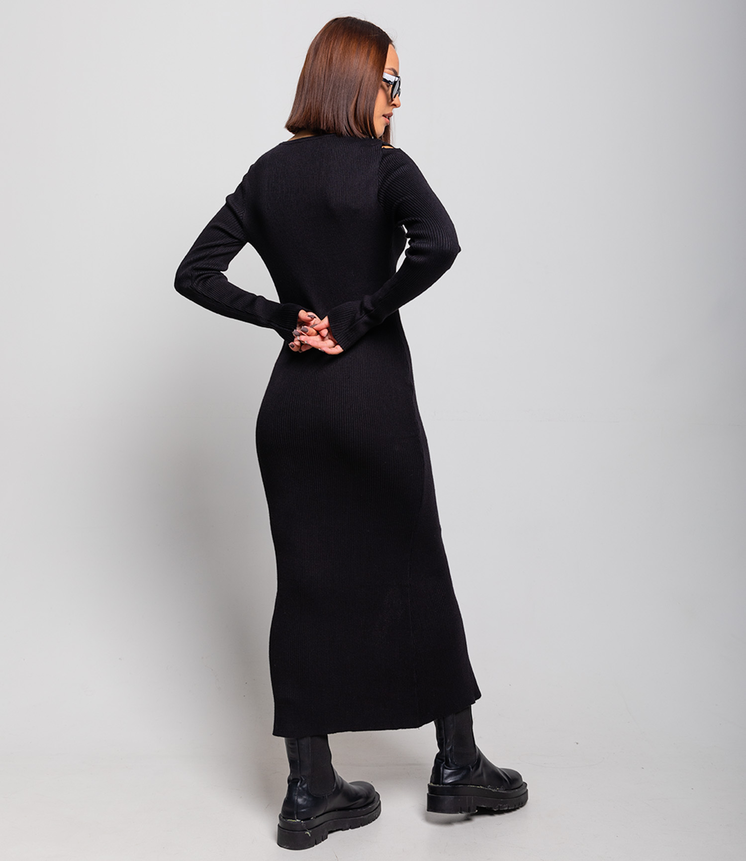 Платье #КТ8488, чёрный - фото 4