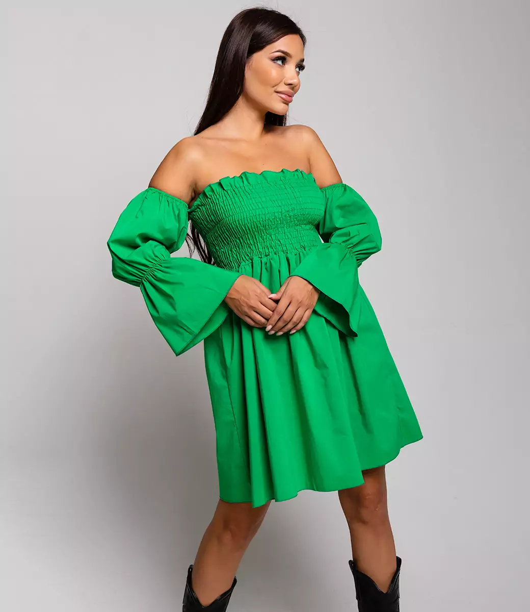 Платье #ОБШ1769, зелёный - фото 5