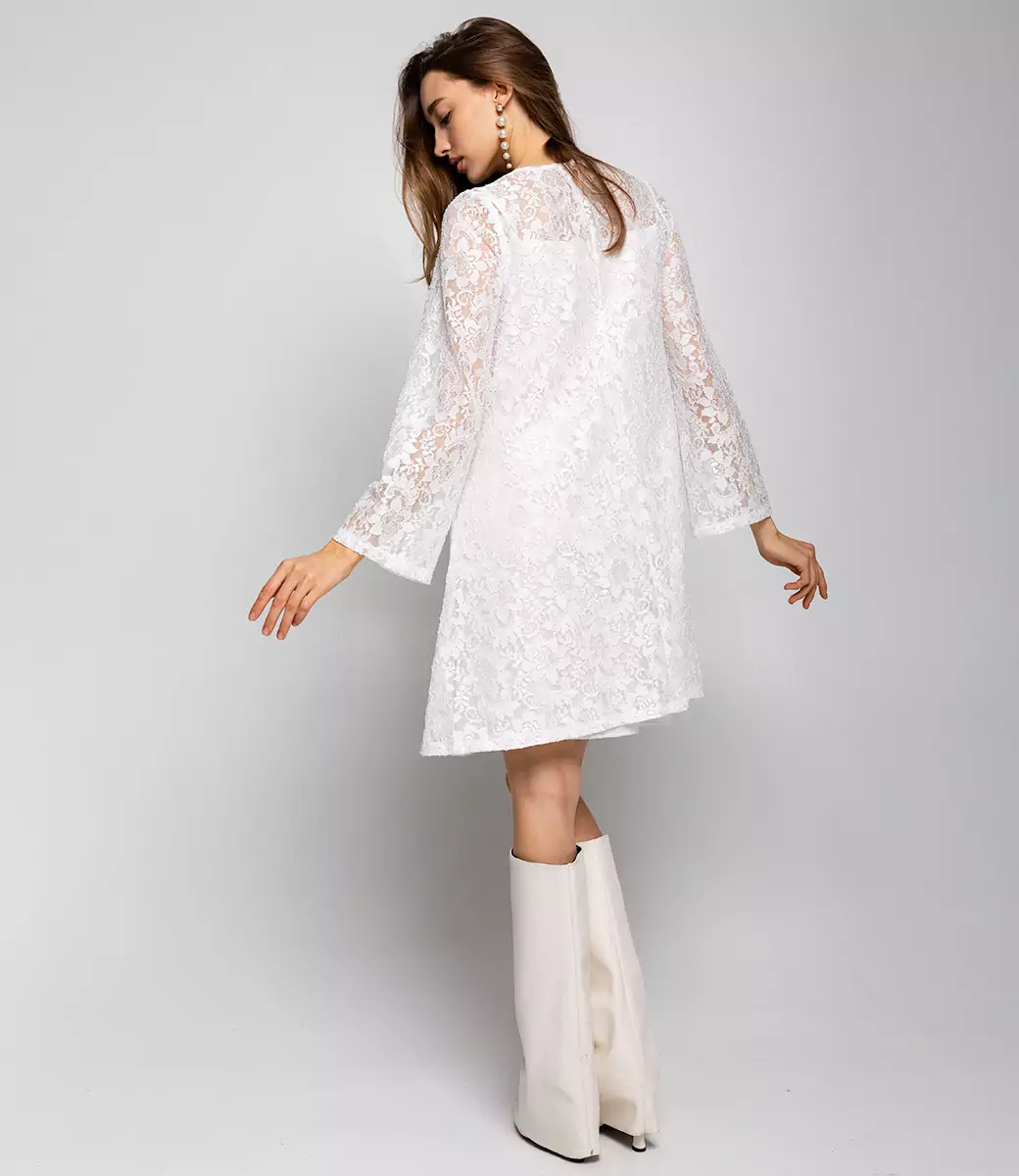 Платье #БШ2043, белый - фото 3