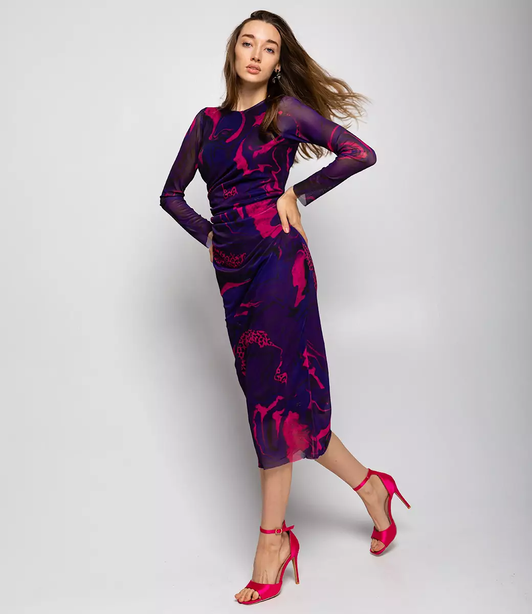 Платье #БШ2055-1, фиолетовый - фото 2