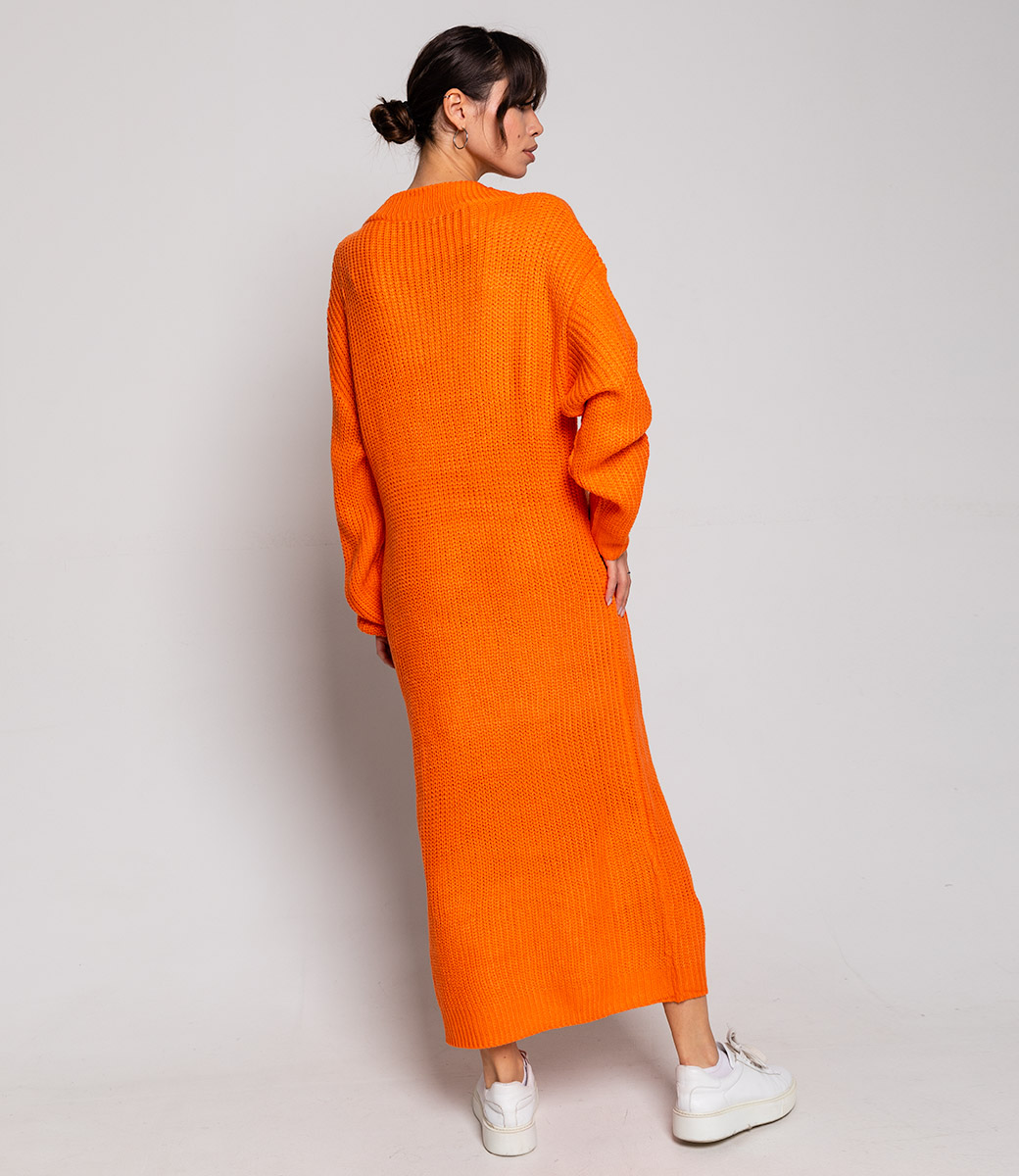 Платье #КТ8003 (4), оранжевый - фото 4