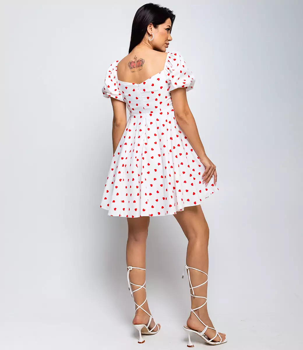 Платье #БШ2254, белый,красный - фото 3