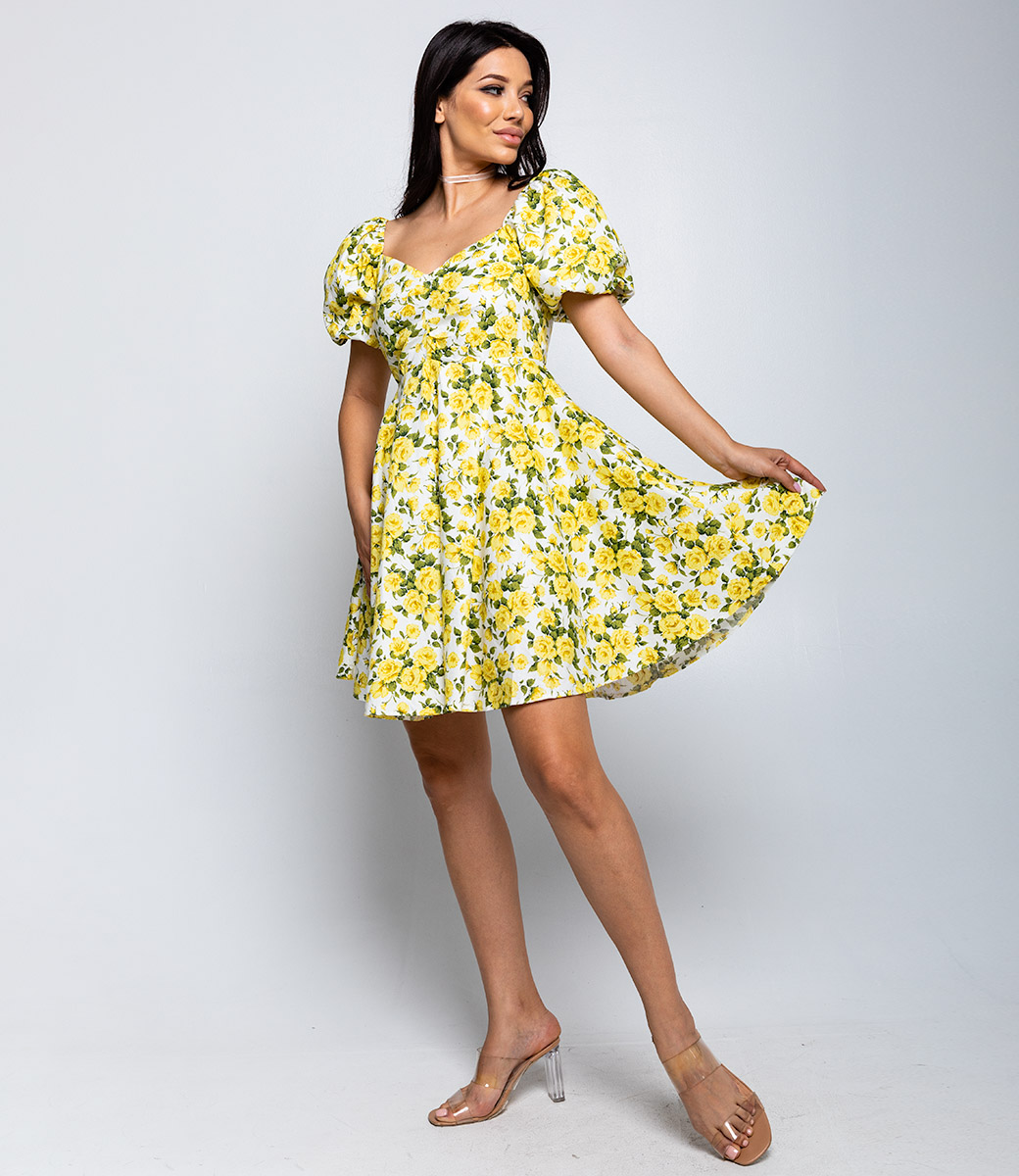 Платье #БШ2254-1, жёлтый - фото 4