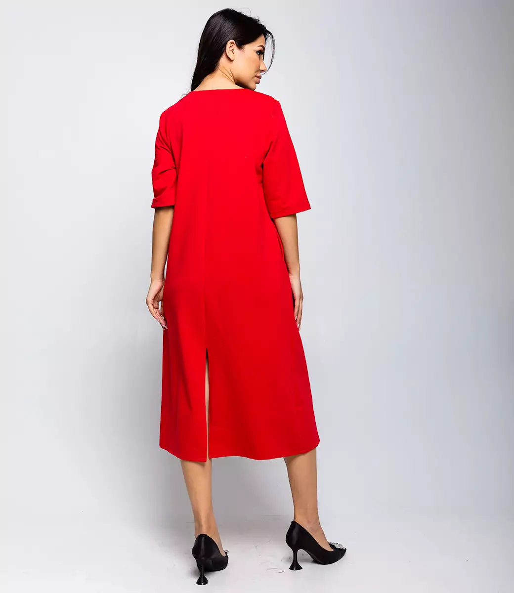 Платье #БШ2259, красный - фото 3