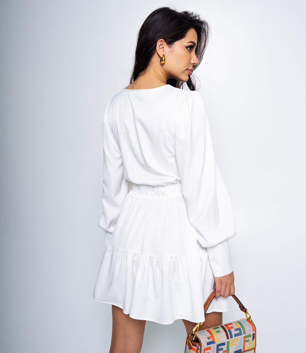 Платье #КТ2257, белый - фото 3