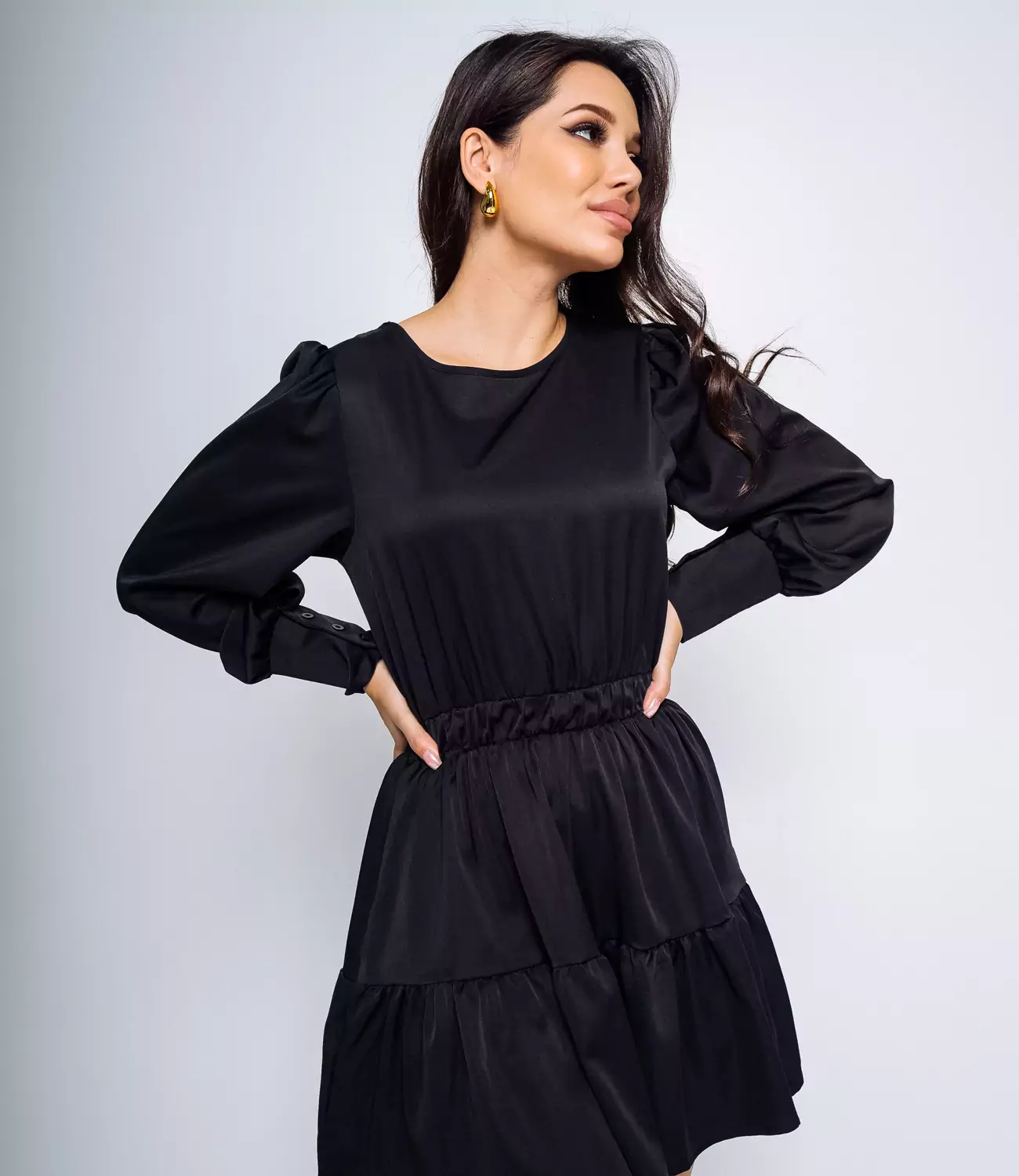Платье #КТ2257, чёрный - фото 5