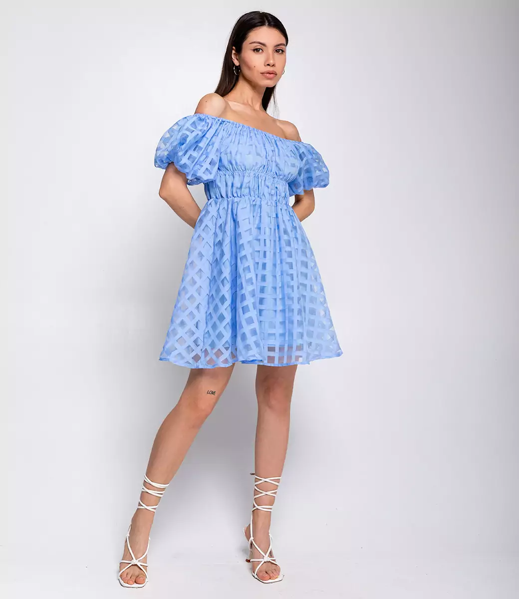 Платье #КТ25529, голубой