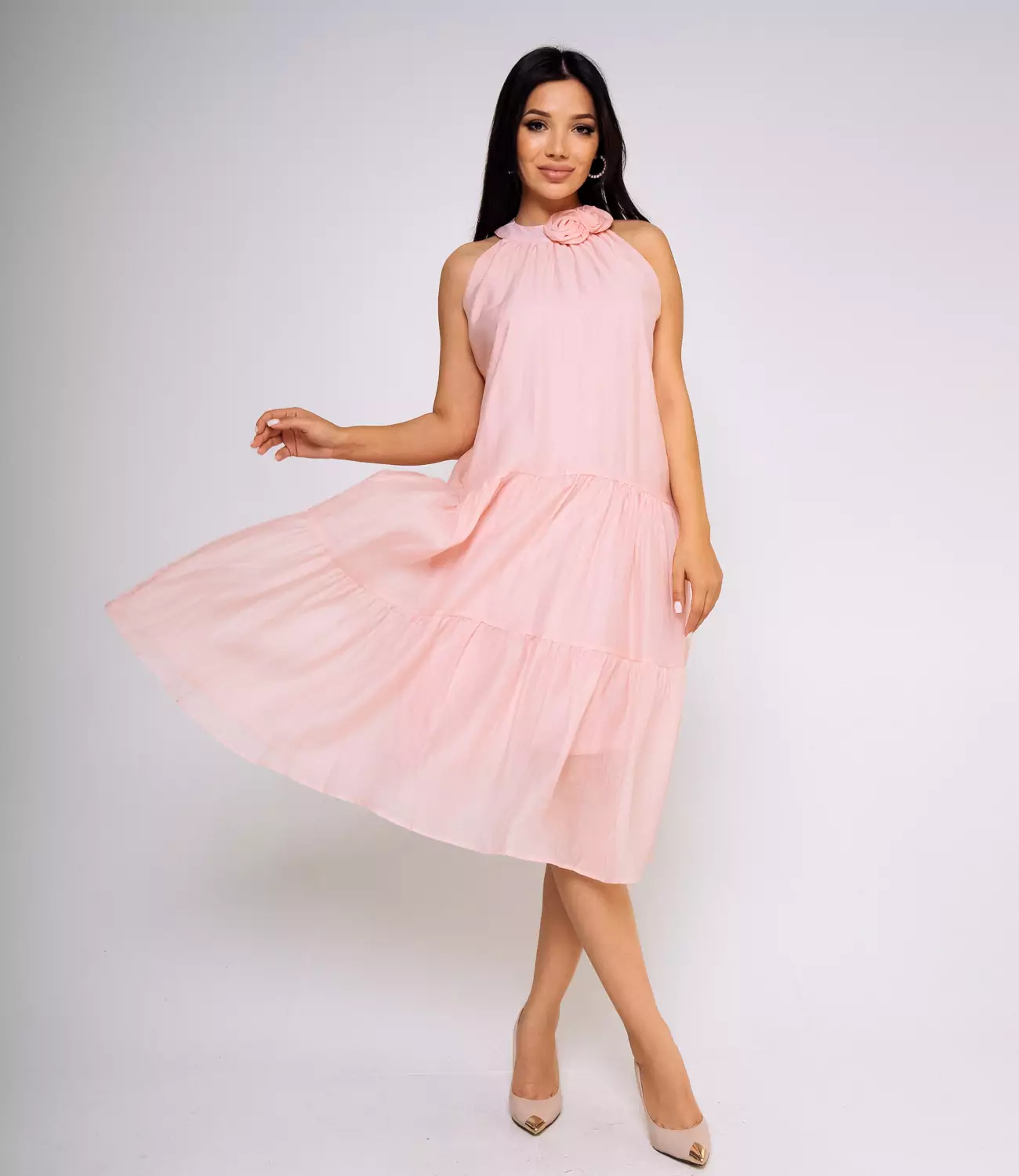 Платье #КТ912 (5), розовый - фото 1