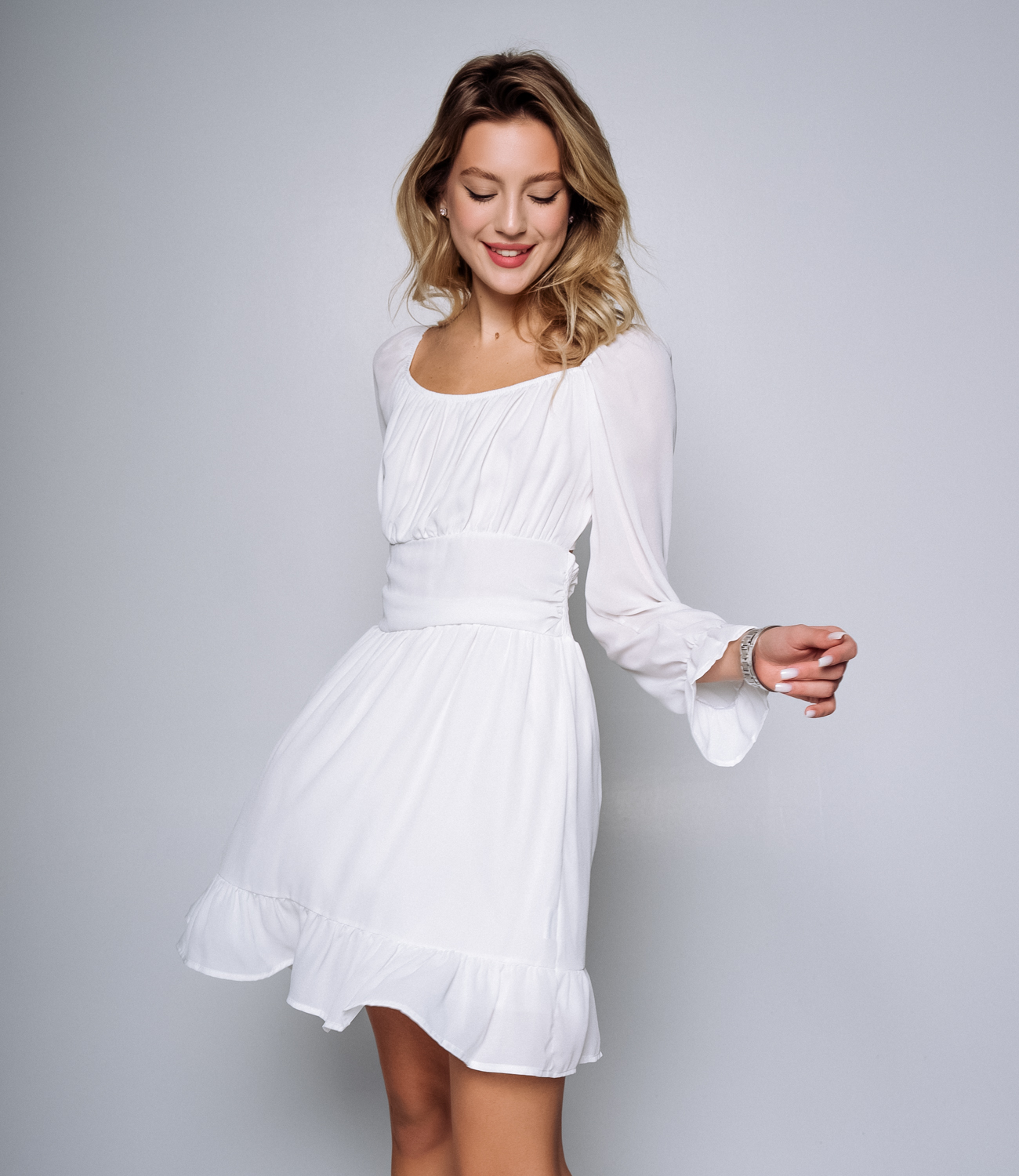 Платье #КТ121 (4), белый - фото 1