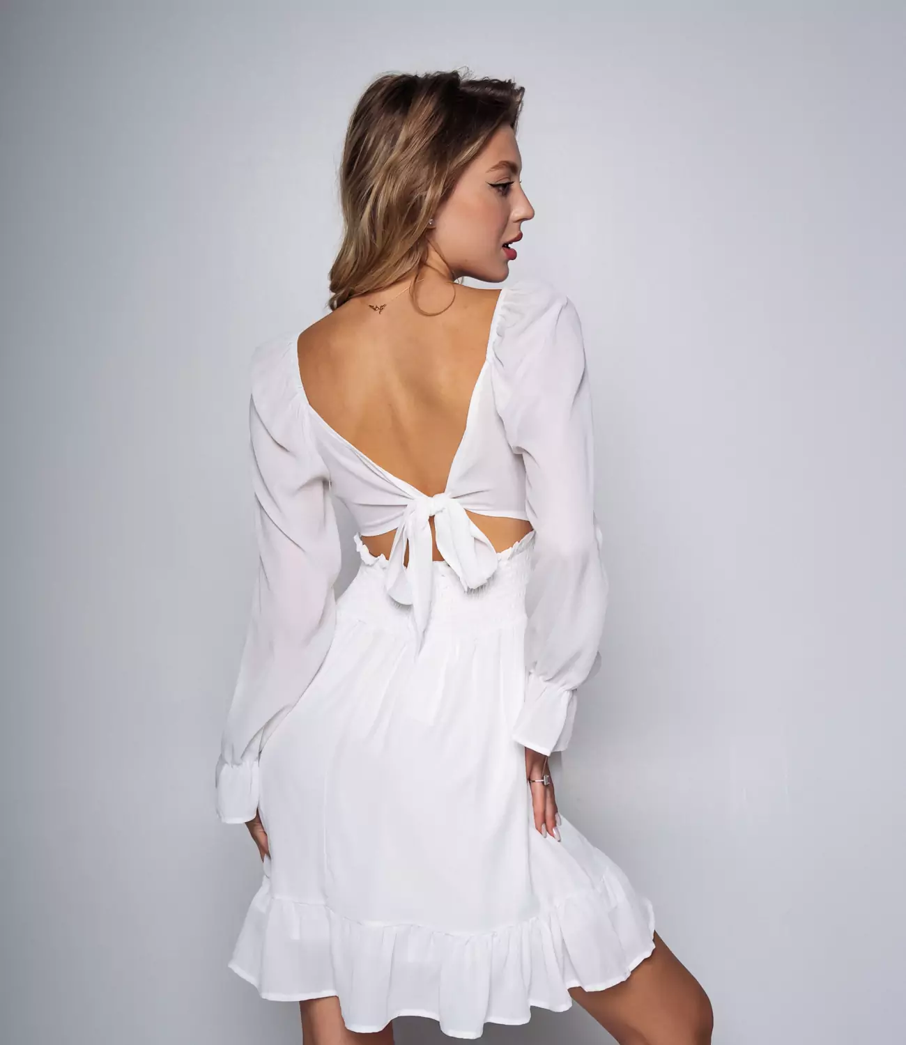 Платье #КТ121 (4), белый - фото 3