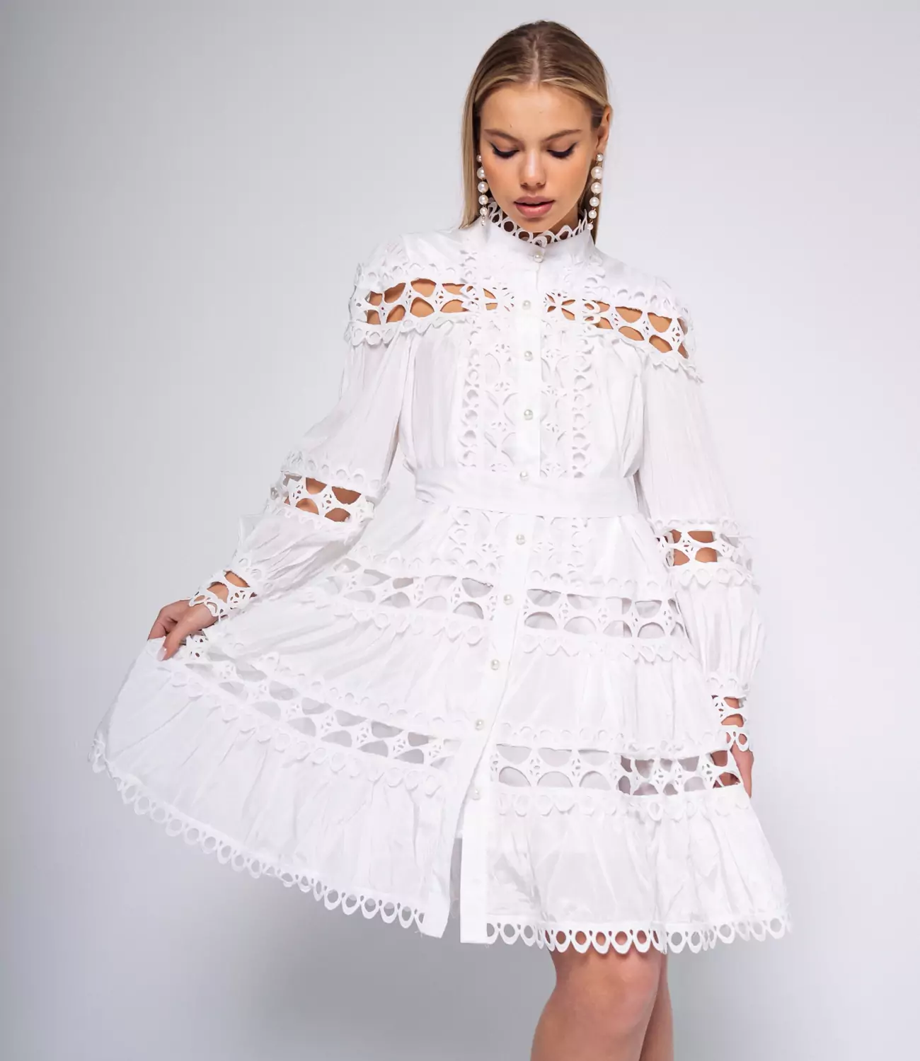 Платье #КТ7279, белый - фото 4