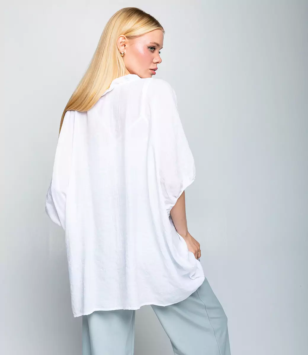 Блуза #МСК7757, белые - фото 3