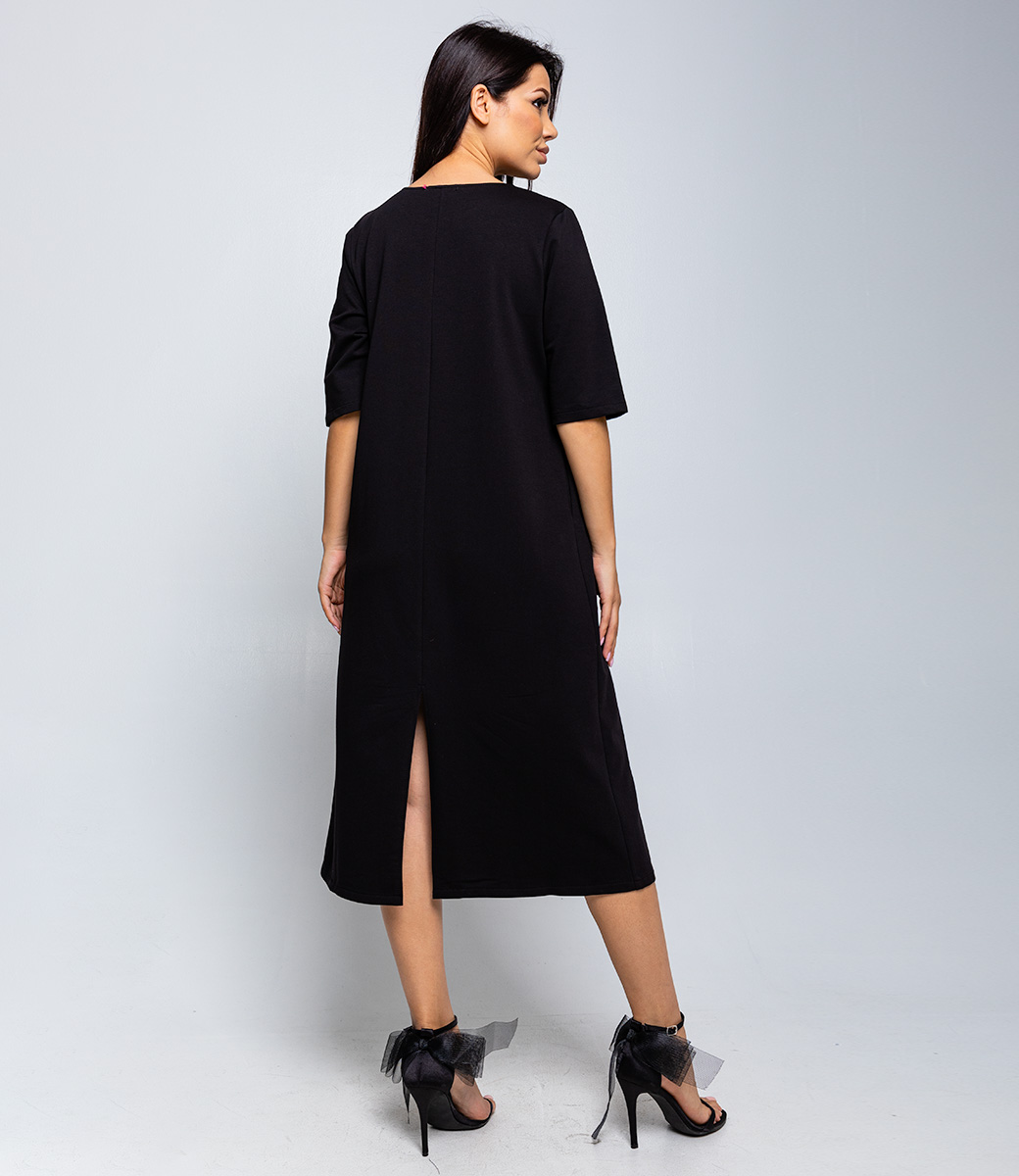 Платье #БШ2259, чёрный - фото 3