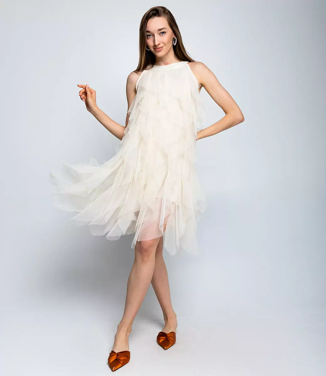 Платье #КТ2379, белый - фото 5