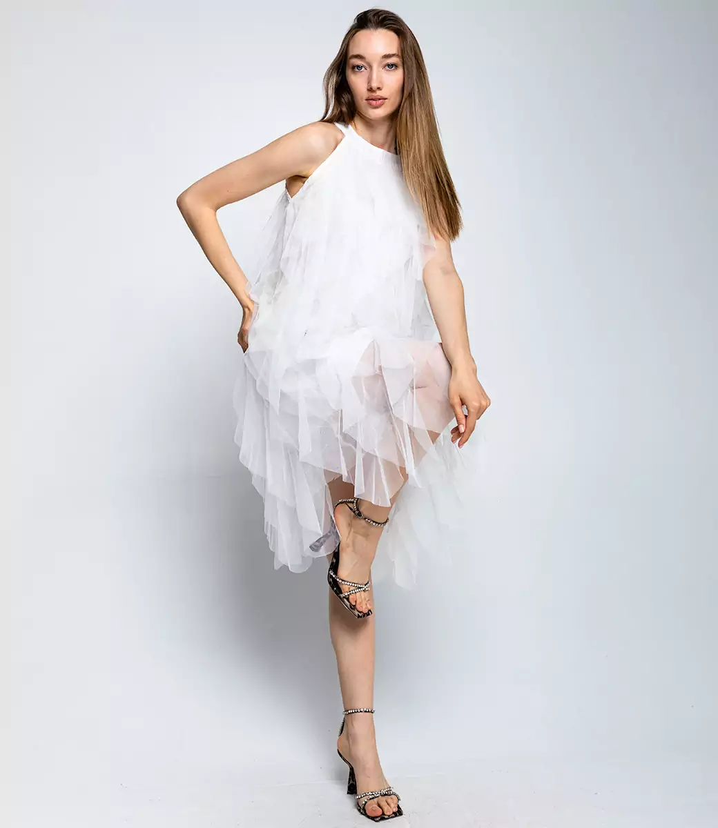 Платье #КТ2379, белый - фото 4