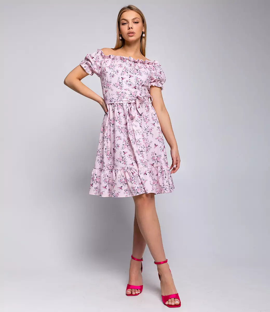Платье #КТ6807 (3), розовый - фото 1