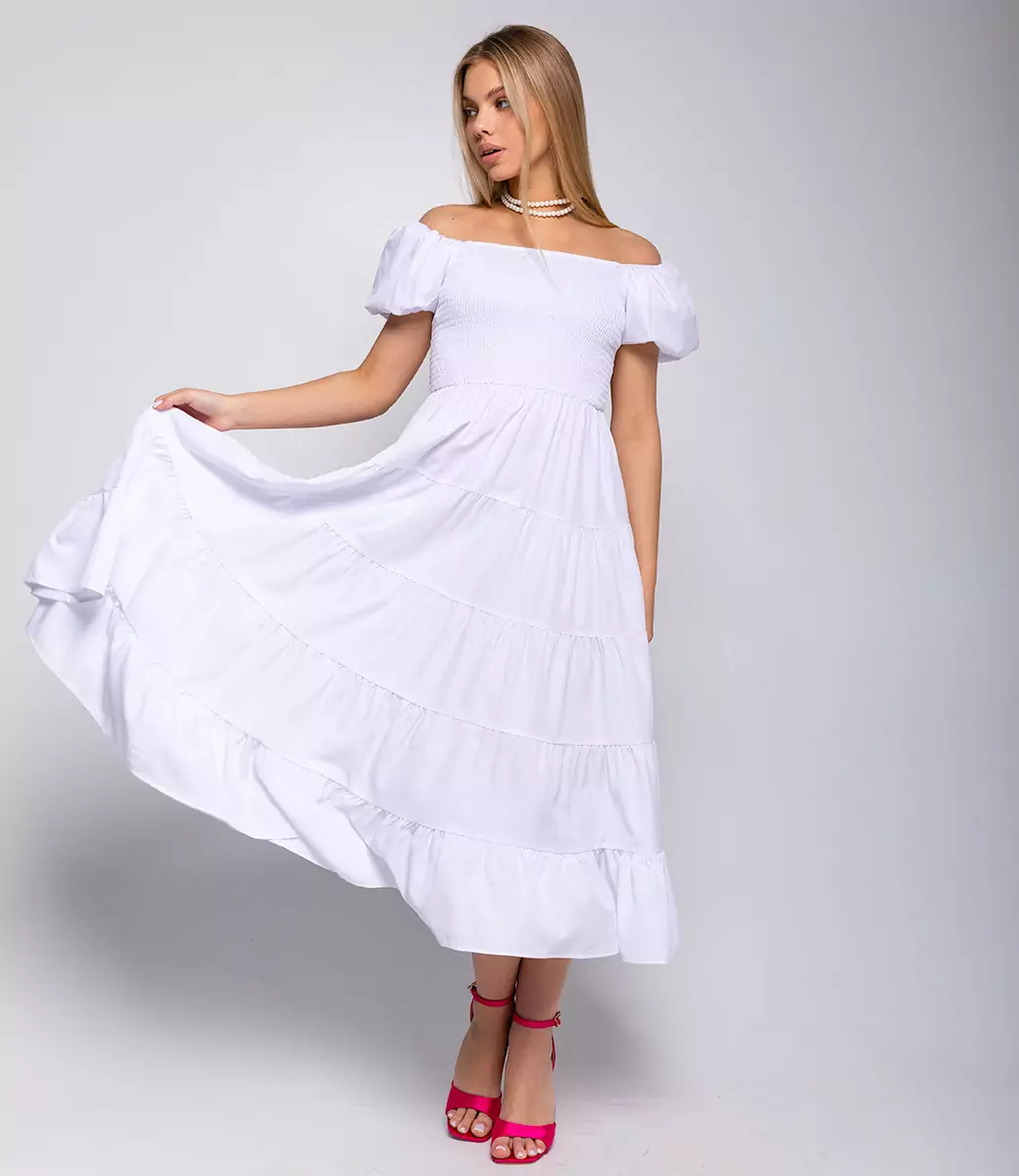 Платье #КТ63088, белый - фото 1