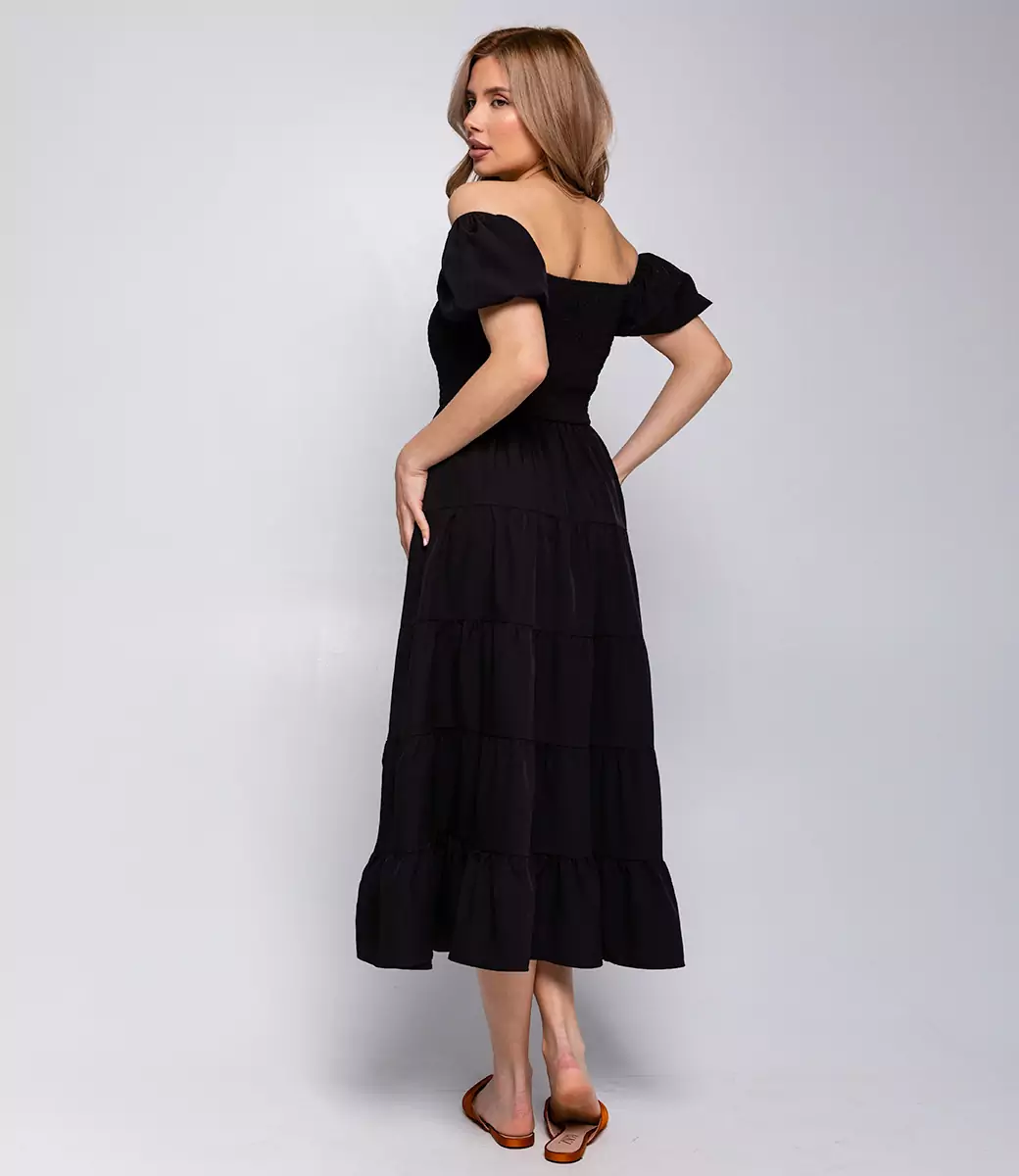 Платье #КТ63088, чёрный - фото 3