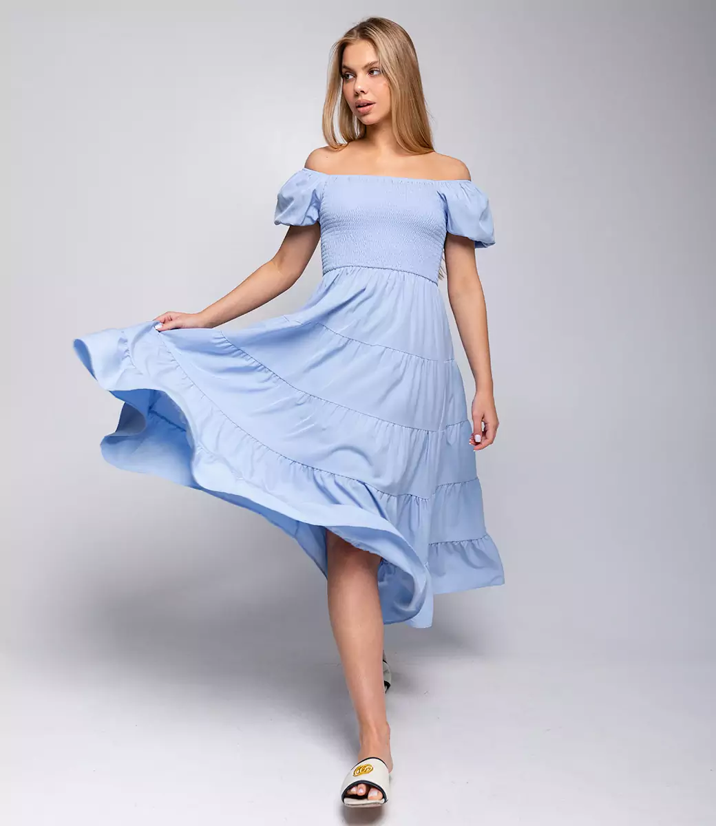 Платье #КТ63088, голубой - фото 1