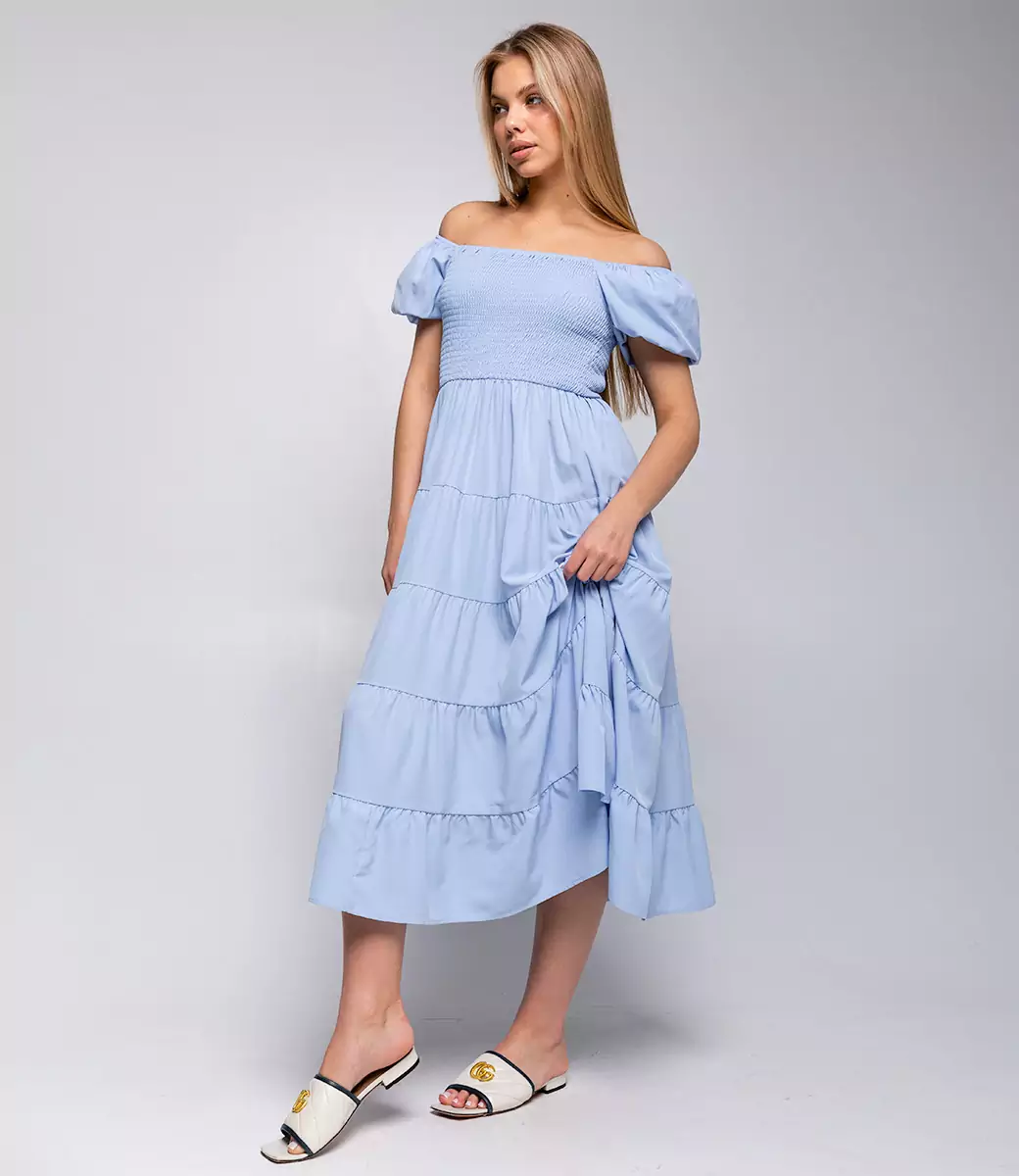 Платье #КТ63088, голубой - фото 2